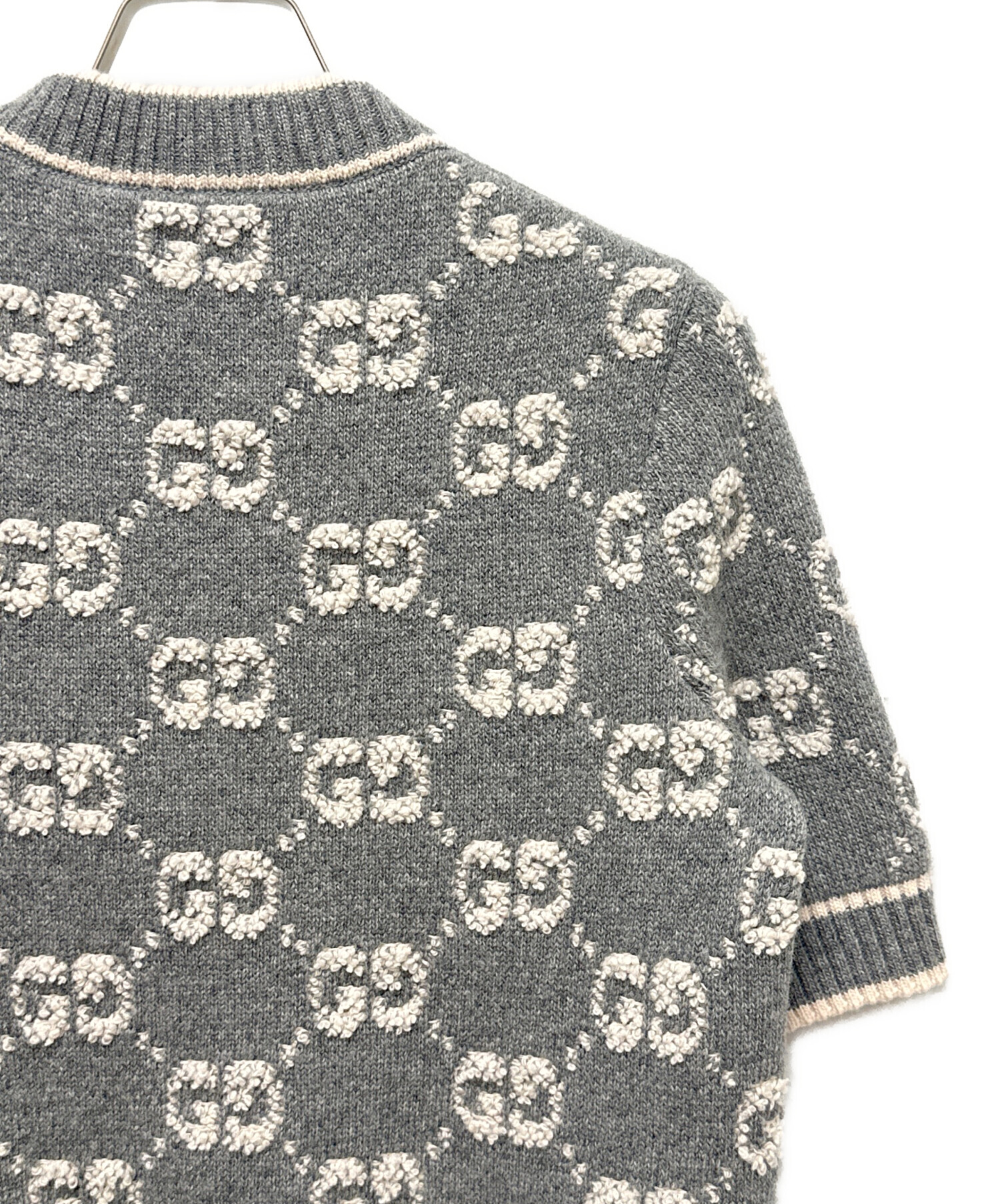 中古・古着通販】GUCCI (グッチ) GGニット グレー サイズ:XS｜ブランド
