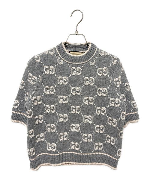 中古・古着通販】GUCCI (グッチ) GGニット グレー サイズ:XS｜ブランド