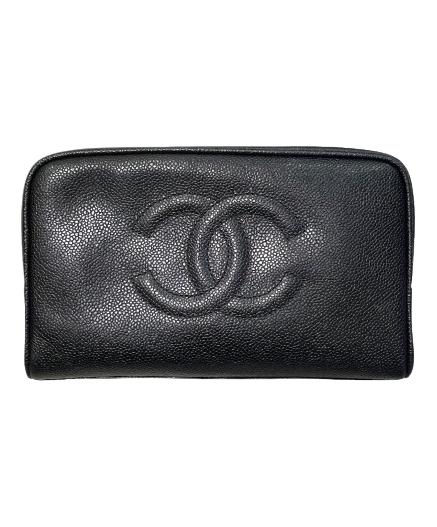 ★ xiaojinc60★シャネル ヴィンテージシャネル ココマークポーチ 中古・古着通販】CHANEL (シャネル) ココマークポーチ ブラック