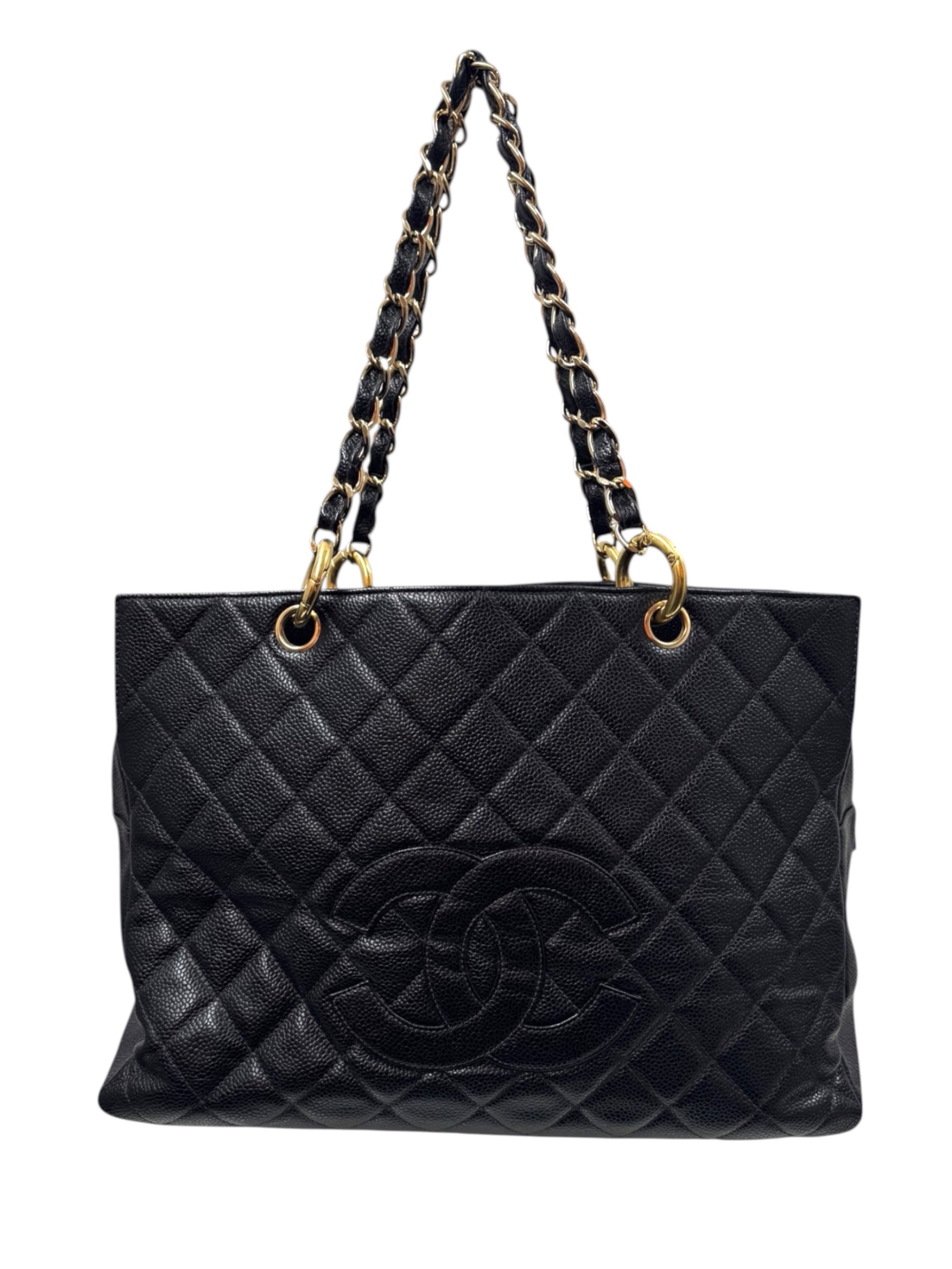 中古・古着通販】CHANEL (シャネル) チェーントートバッグ ブラック
