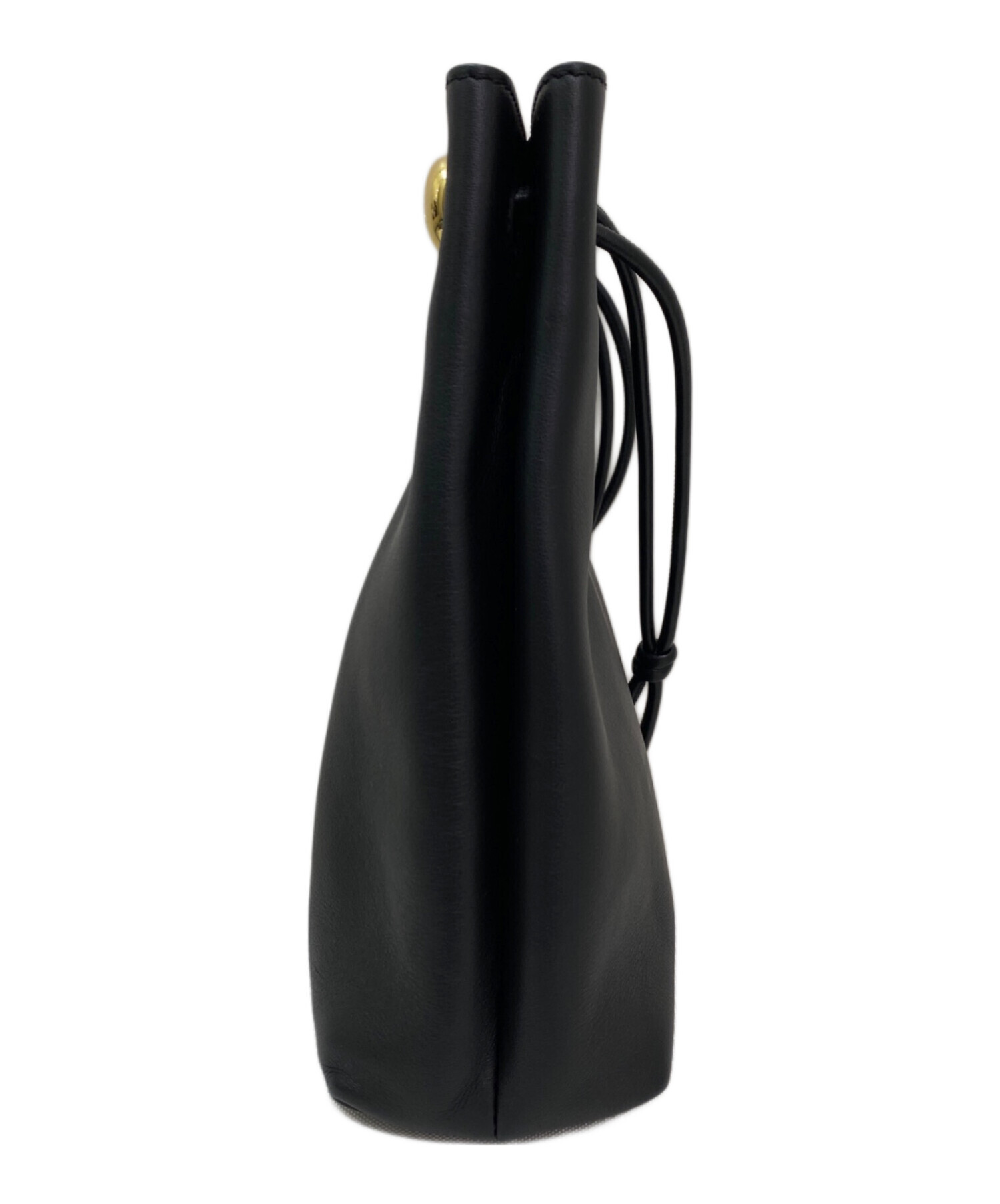 【現行品美品】ロエベ　ペブルポーチ　ブラック 中古・古着通販】LOEWE (ロエベ) ペブルポーチ ブラック｜ブランド
