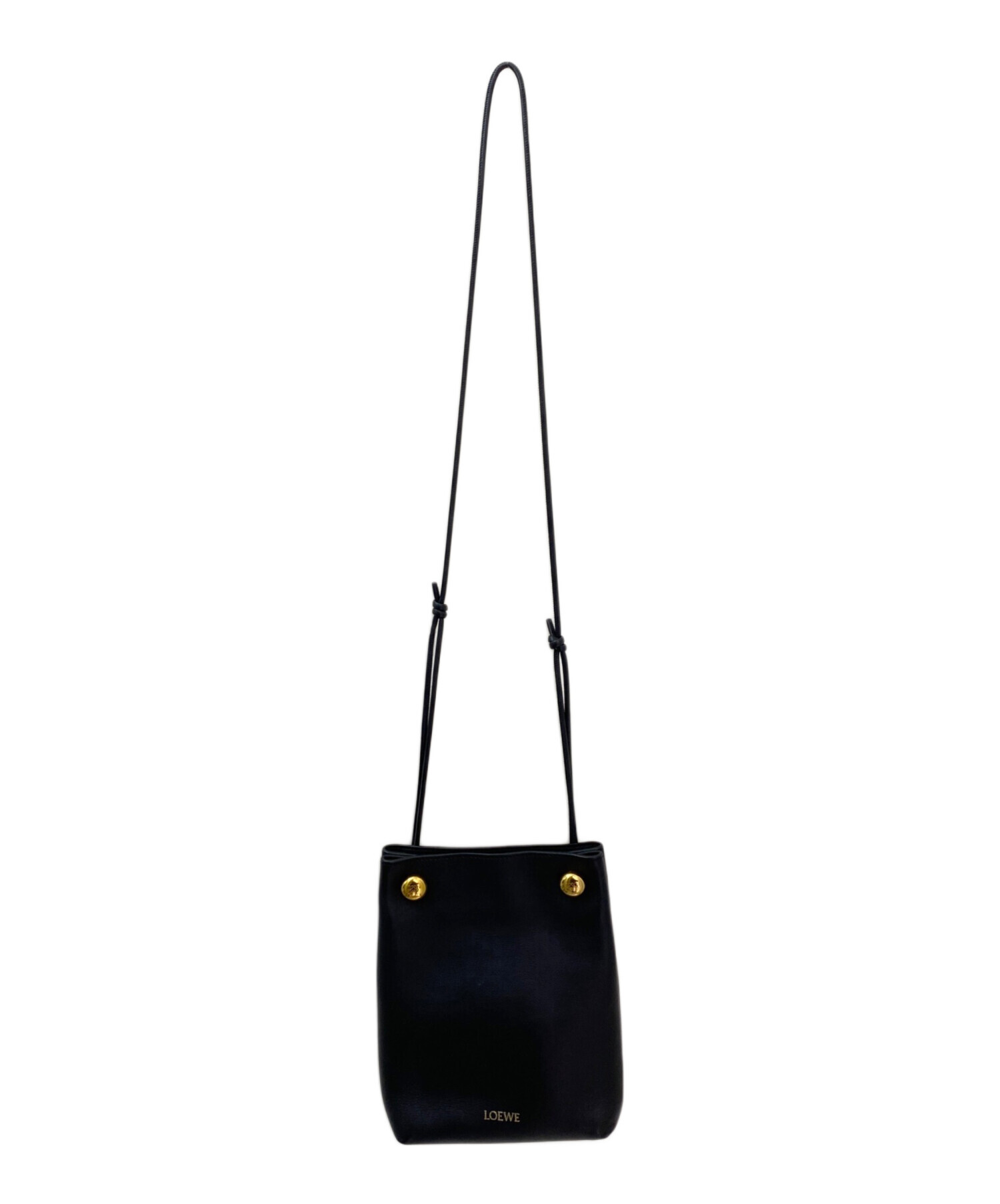 中古・古着通販】LOEWE (ロエベ) ペブルポーチ ブラック｜ブランド