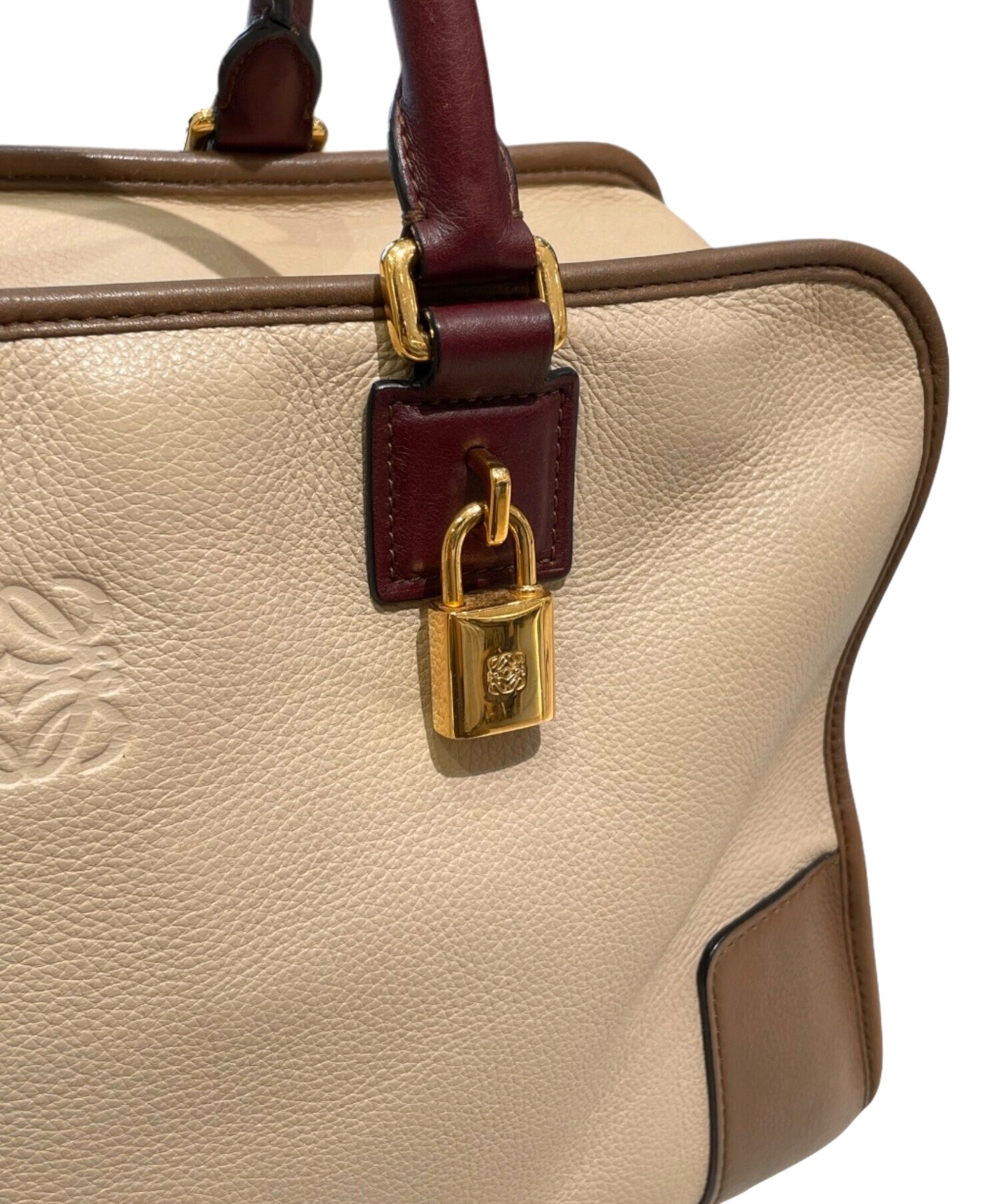 中古・古着通販】LOEWE (ロエベ) アマソナ36 ボストンバッグ ベージュ