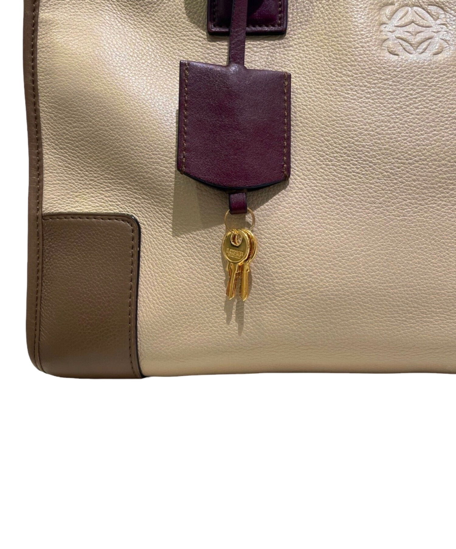 中古・古着通販】LOEWE (ロエベ) アマソナ36 ボストンバッグ ベージュ