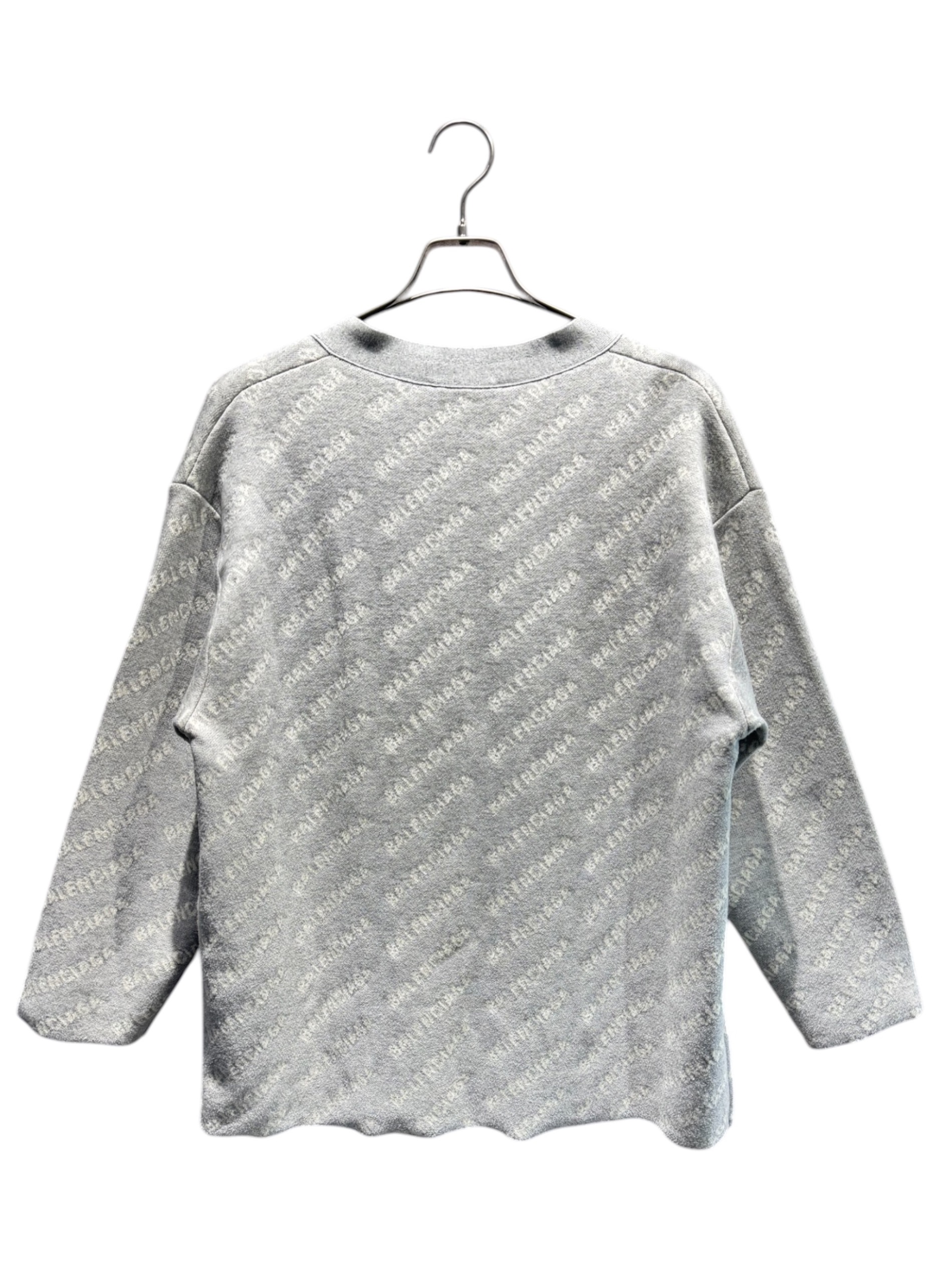 BALENCIAGA バレンシアガ カーディガン XS グレー 【古着】【中古】【送料無料】 中古・古着通販】BALENCIAGA (バレンシアガ) シルクブレンド