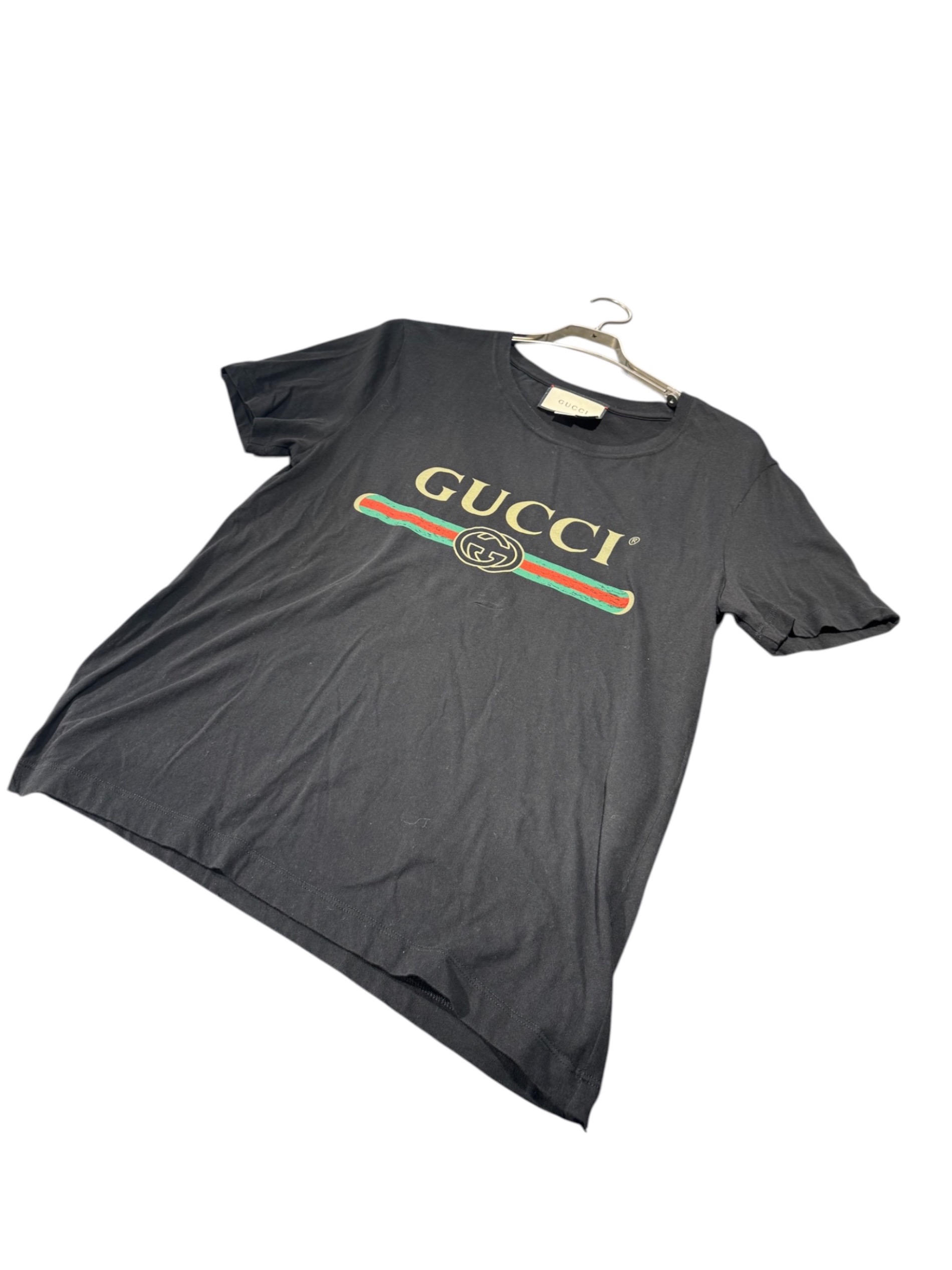 中古・古着通販】GUCCI (グッチ) ヴィンテージロゴTシャツ ブラック