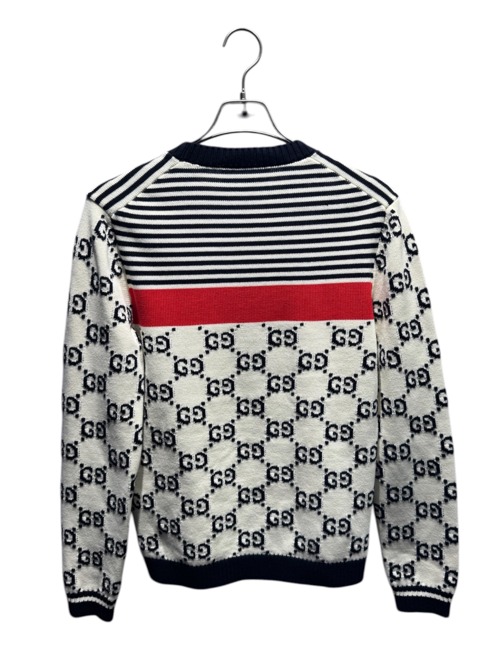 中古・古着通販】GUCCI (グッチ) GGボーダーニット サイズ:S｜ブランド 