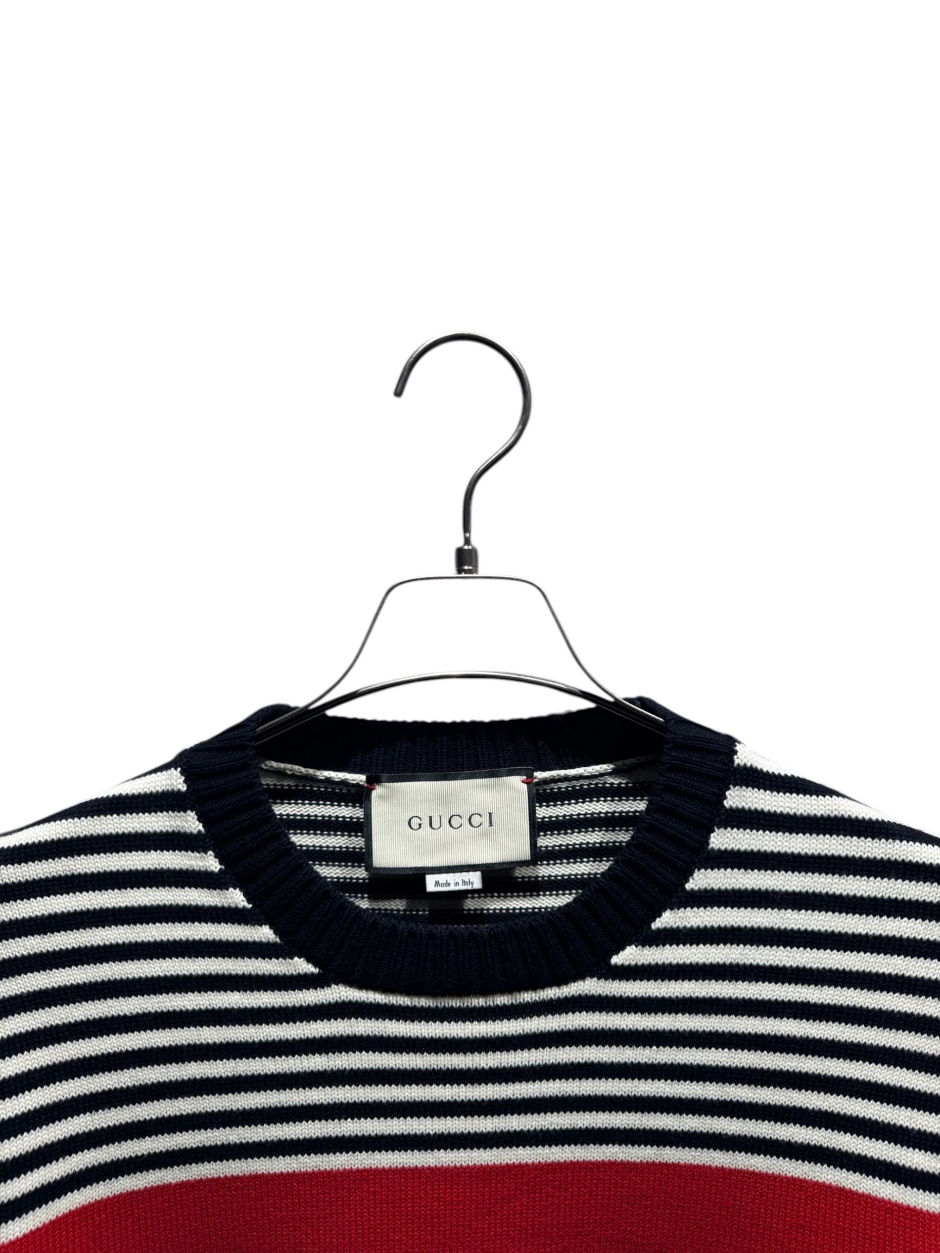 中古・古着通販】GUCCI (グッチ) GGボーダーニット サイズ:S｜ブランド