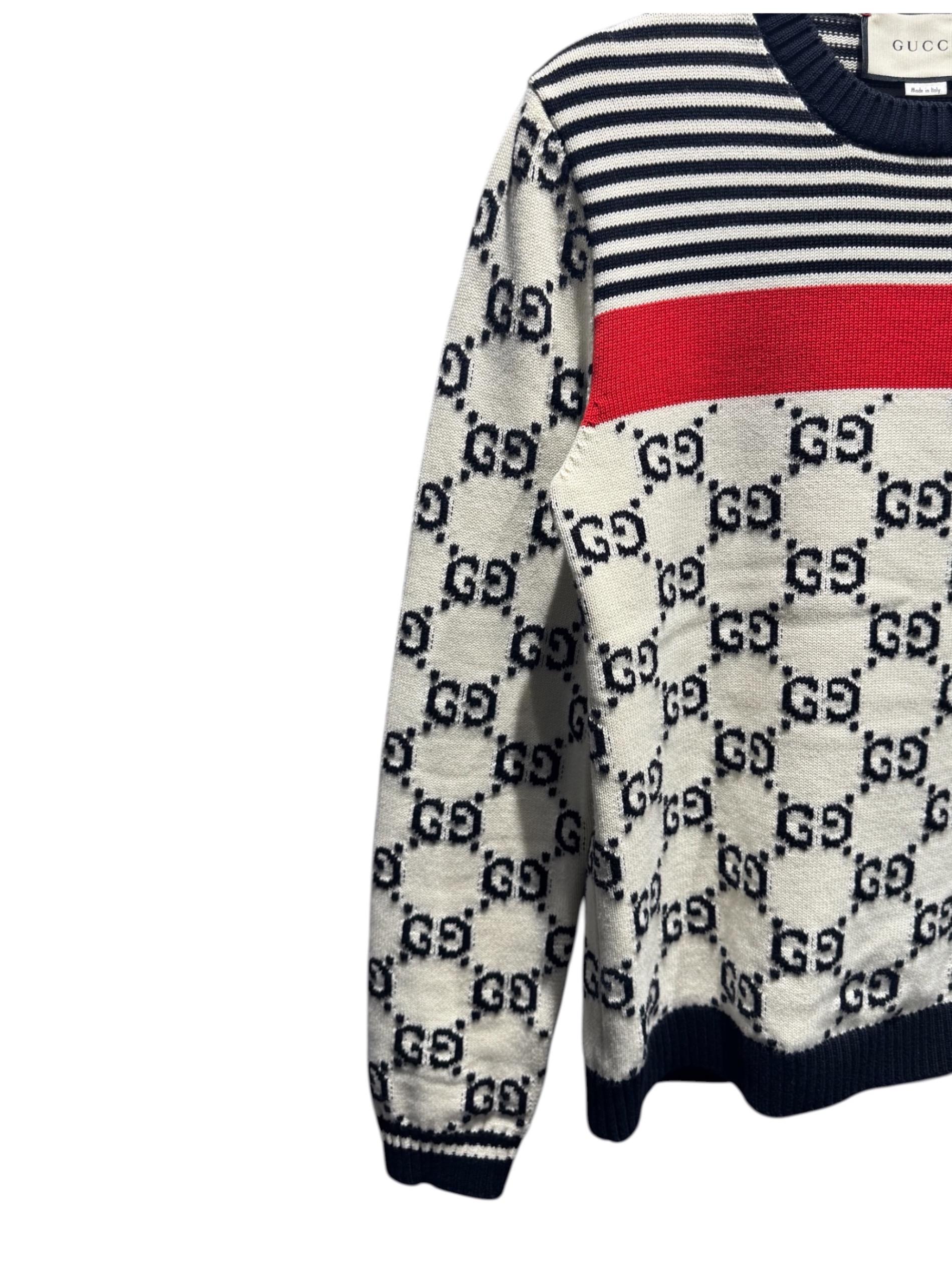中古・古着通販】GUCCI (グッチ) GGボーダーニット サイズ:S｜ブランド 