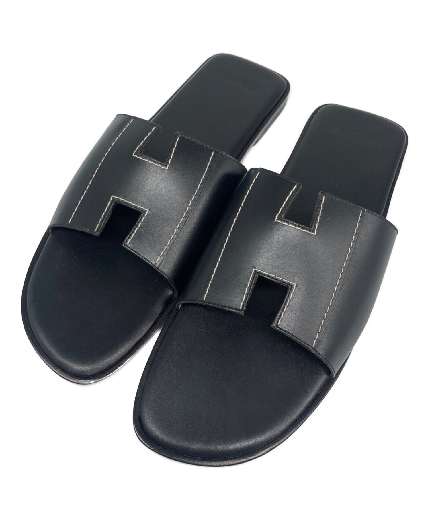 HERMES エルメス　オラン　サンダル　37 ブラック 中古・古着通販】HERMES (エルメス) オランサンダル ブラック サイズ