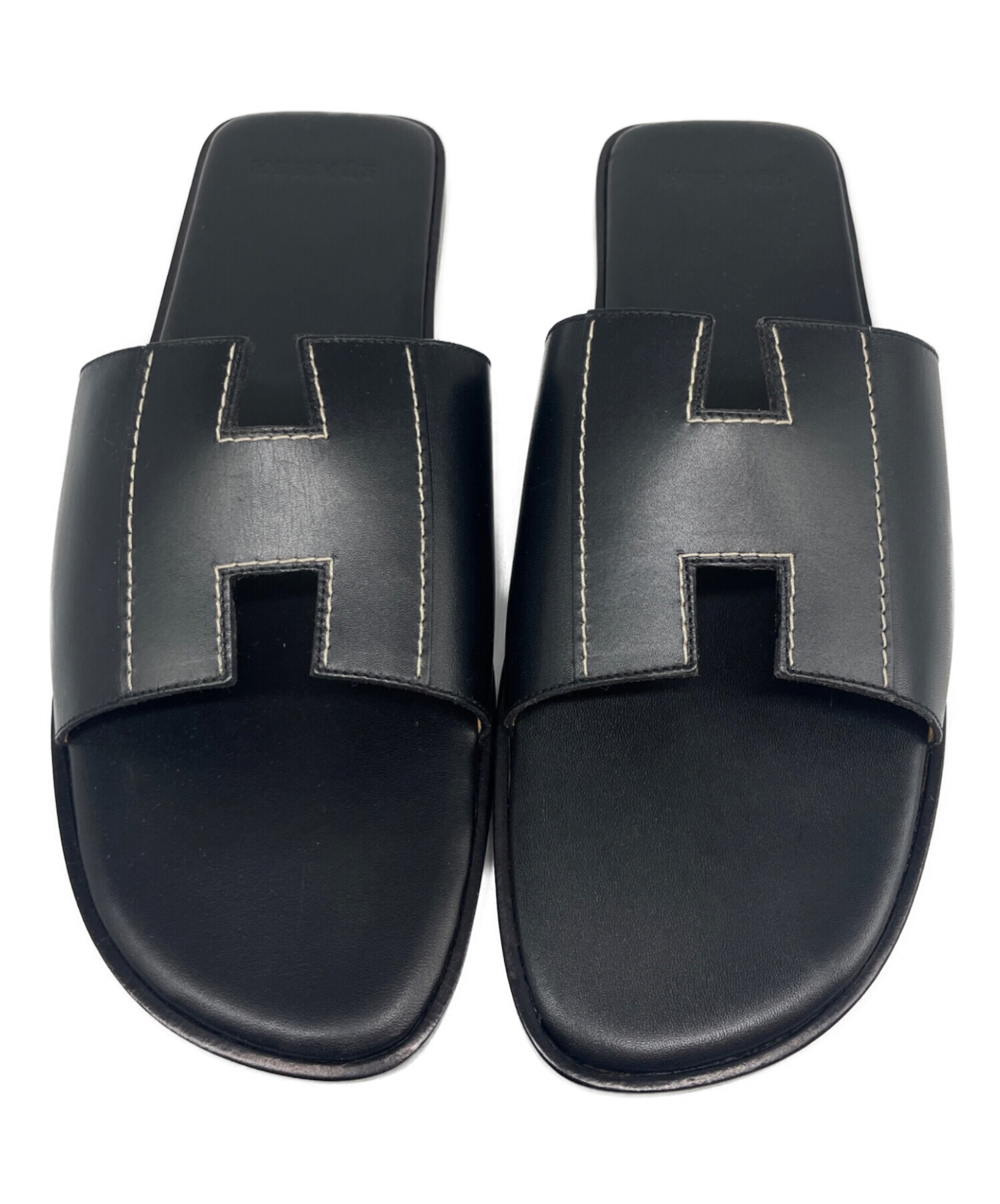 HERMES エルメス　オラン　サンダル　37 ブラック 中古・古着通販】HERMES (エルメス) オランサンダル ブラック サイズ
