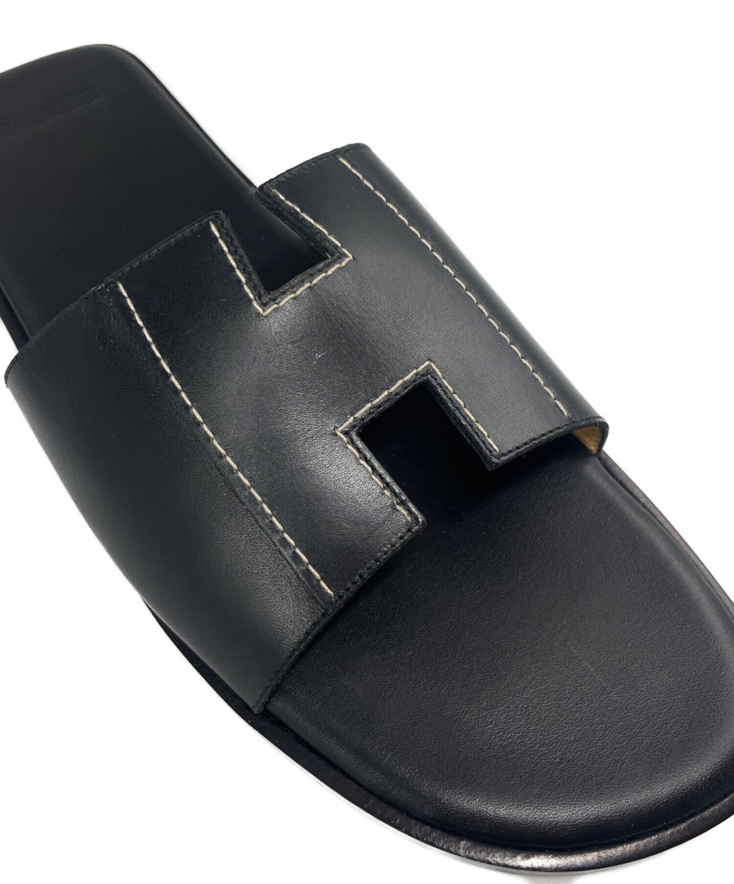 HERMES エルメス　オラン　サンダル ブラック　37 中古・古着通販】HERMES (エルメス) オランサンダル ブラック サイズ