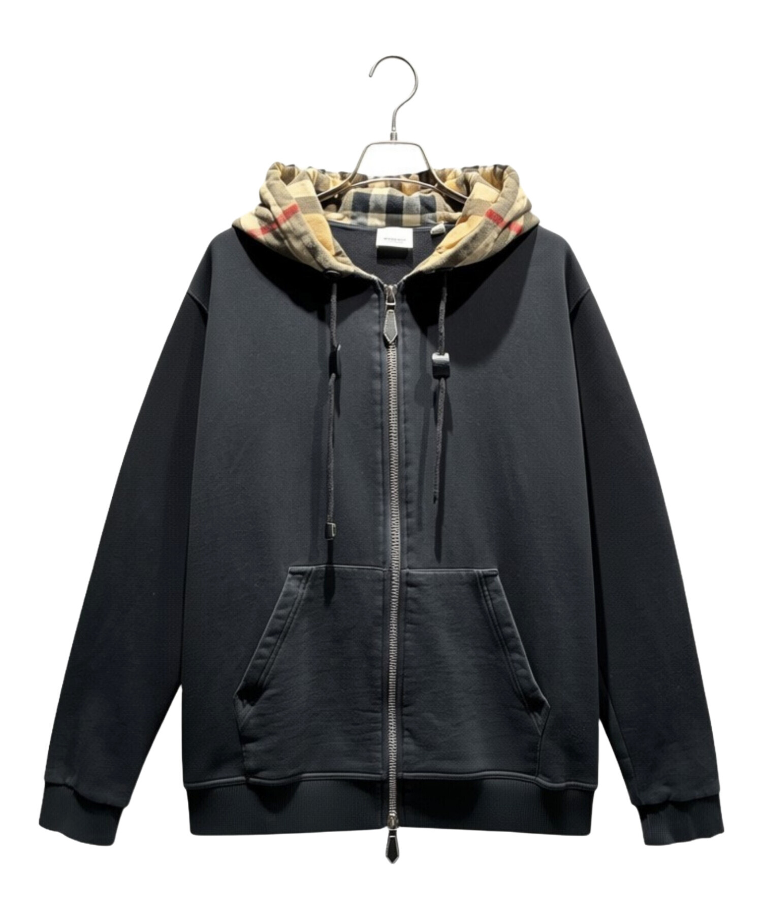 中古・古着通販】BURBERRY (バーバリー) ジップパーカー ブラック