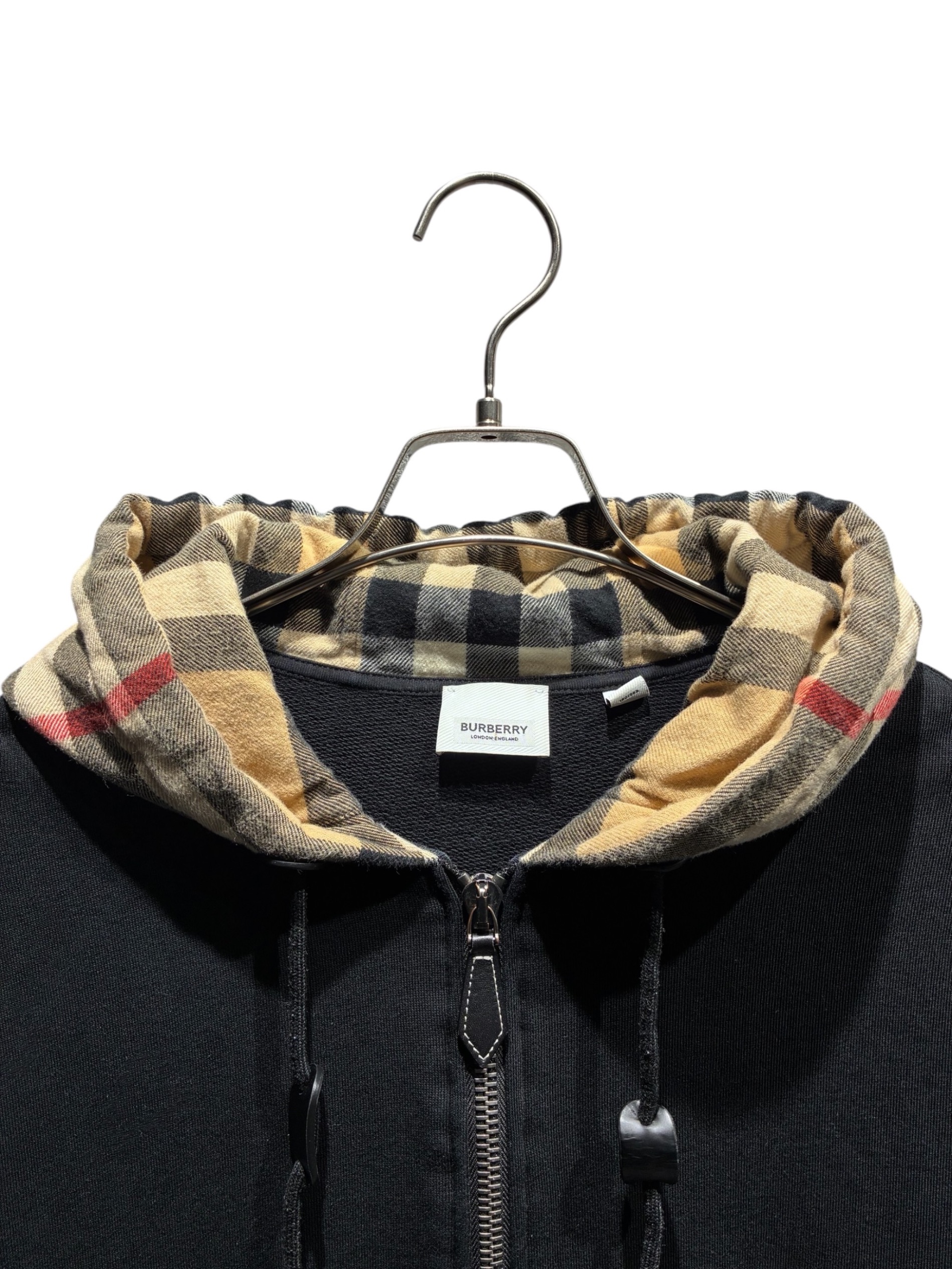 中古・古着通販】BURBERRY (バーバリー) ジップパーカー ブラック