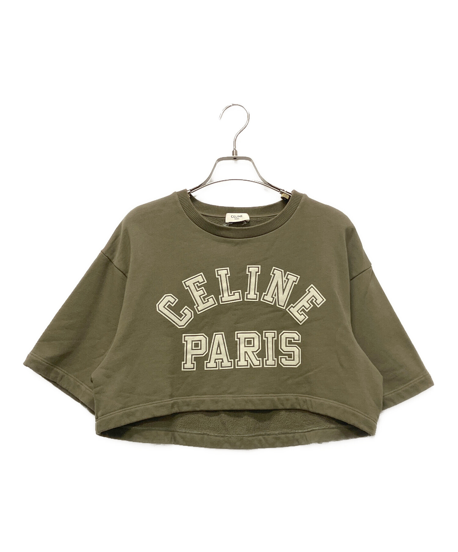 CELINE オリーブグリーン タンクトップ CELINE オリーブグリーン タンクトップ CELINE(セリーヌ) タンクトップ