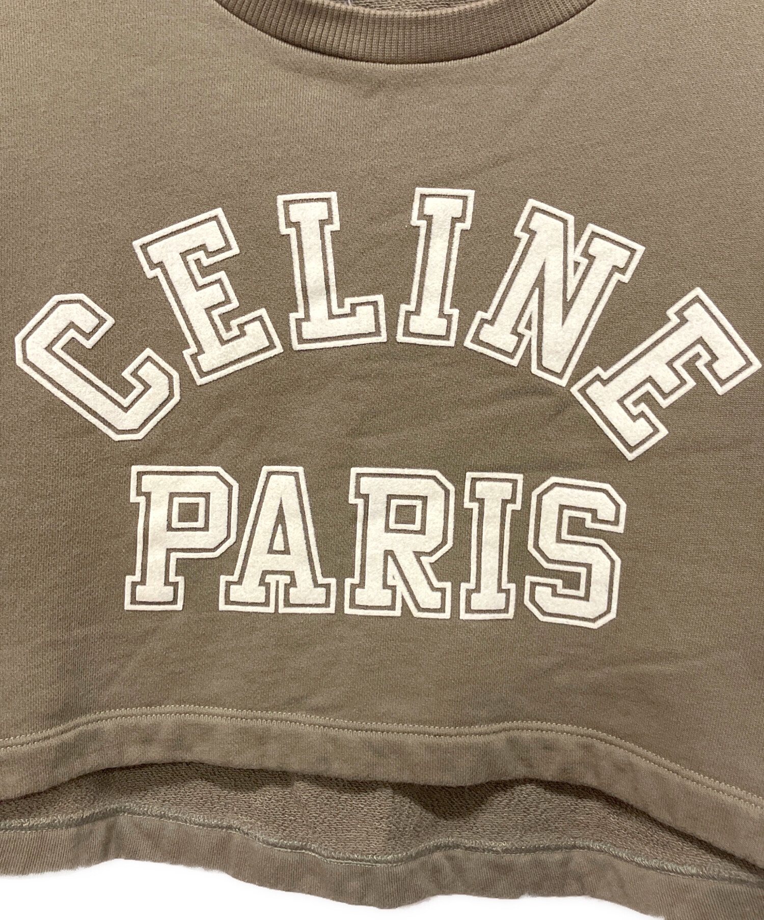 中古・古着通販】CELINE (セリーヌ) クロップドカットソー オリーブ