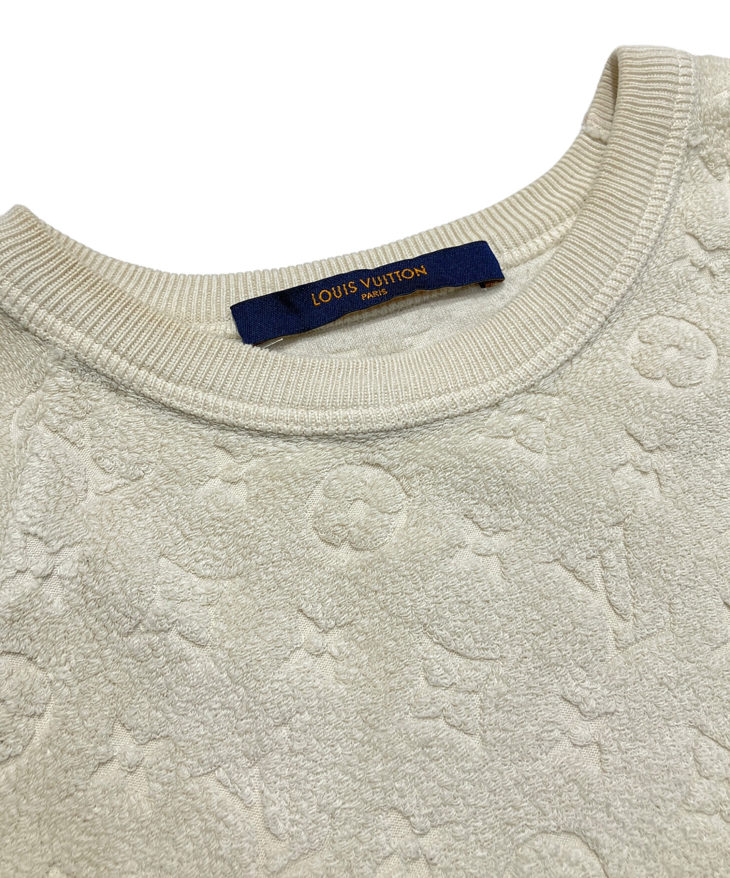 ルイ・ヴィトン LOUIS VUITTON モノグラムジャガード 衣料品 トップス コットン レディース ホワイト系 【中古】 中古・古着通販】LOUIS VUITTON (ルイ ヴィトン) モノグラムジャガード