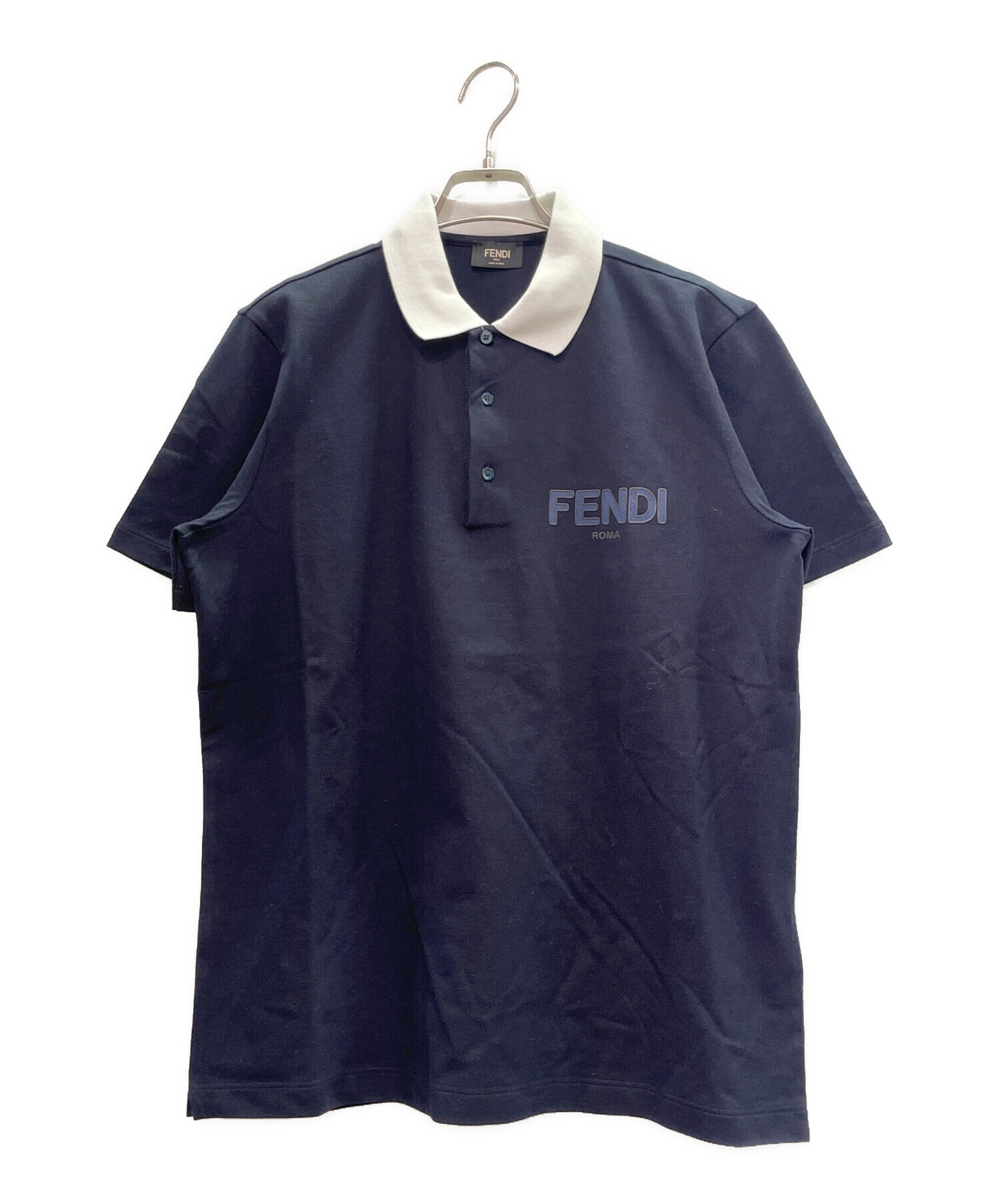 中古・古着通販】FENDI (フェンディ) ポロシャツ ネイビー サイズ:M