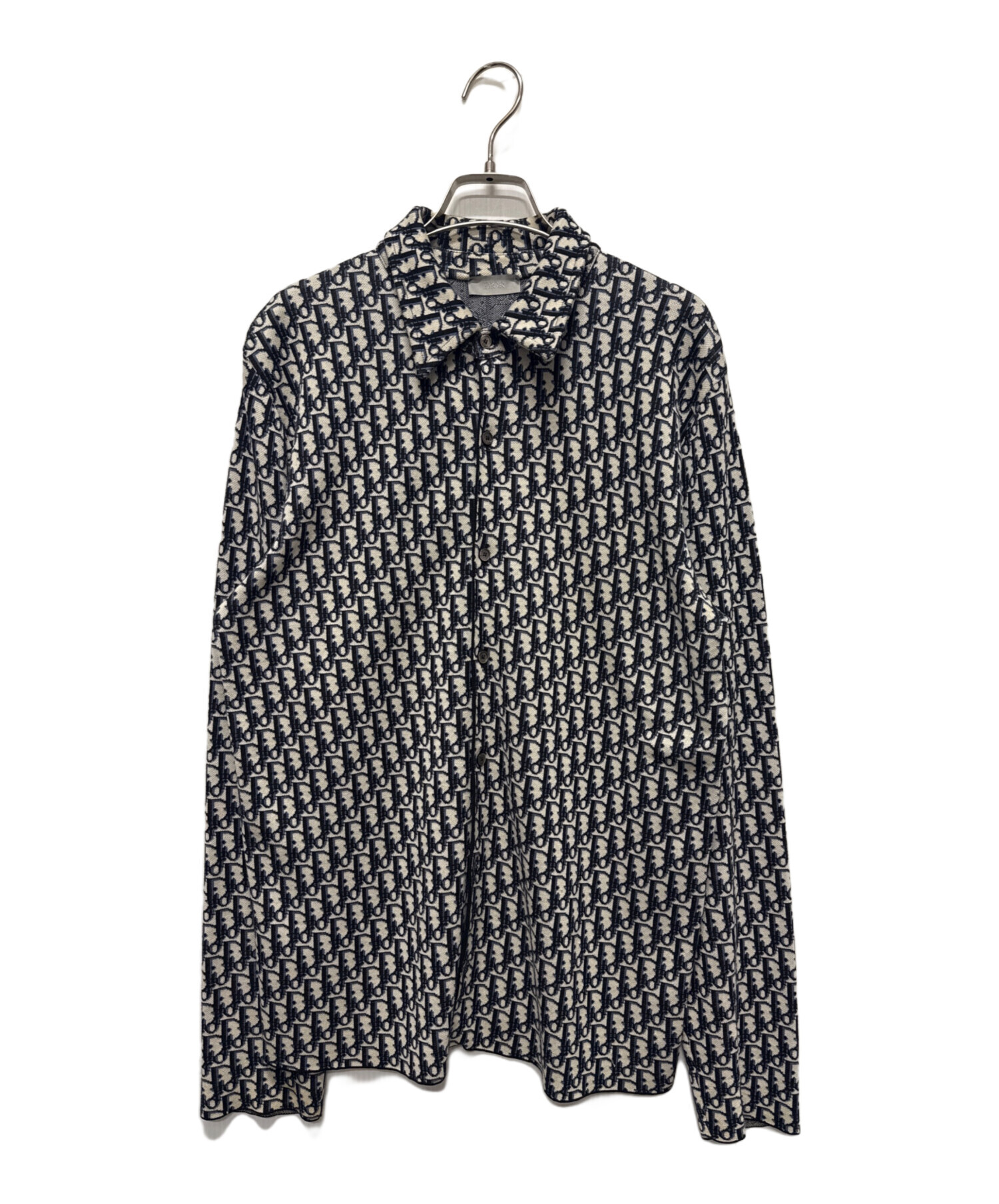 クリスチャンディオール ヴィンテージ シャツ ブラウス 長袖 総柄 M 紺 中古・古着通販】Dior (ディオール) オブリーク総柄長袖シャツ