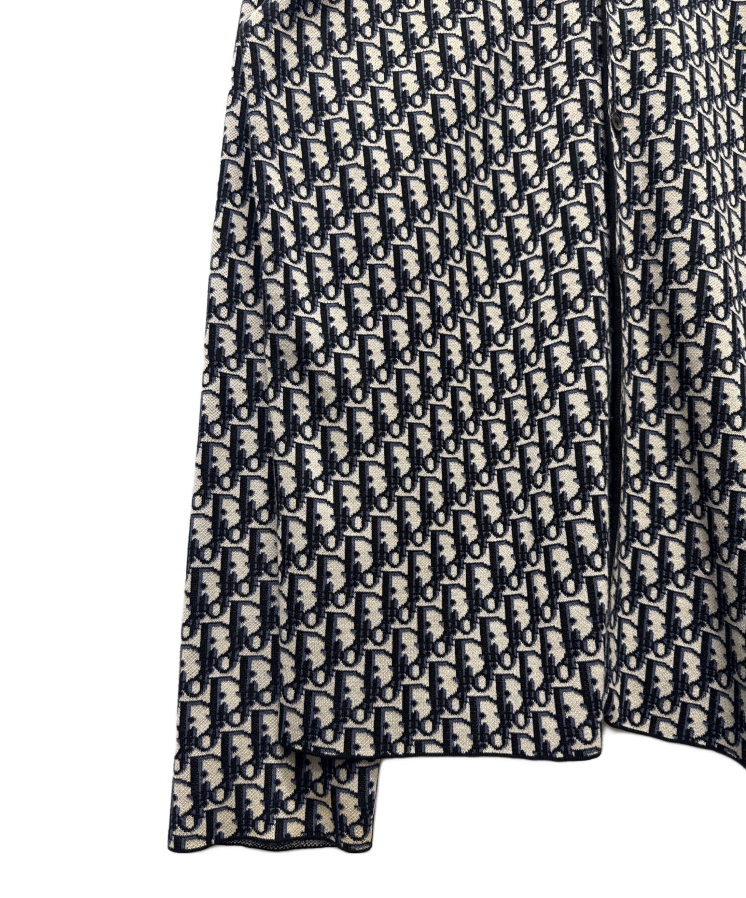 DIOR ディオール オブリーク総柄 コットン 長袖シャツ ブラック 013C502A4743 中古・古着通販】Dior (ディオール) オブリーク総柄長袖シャツ