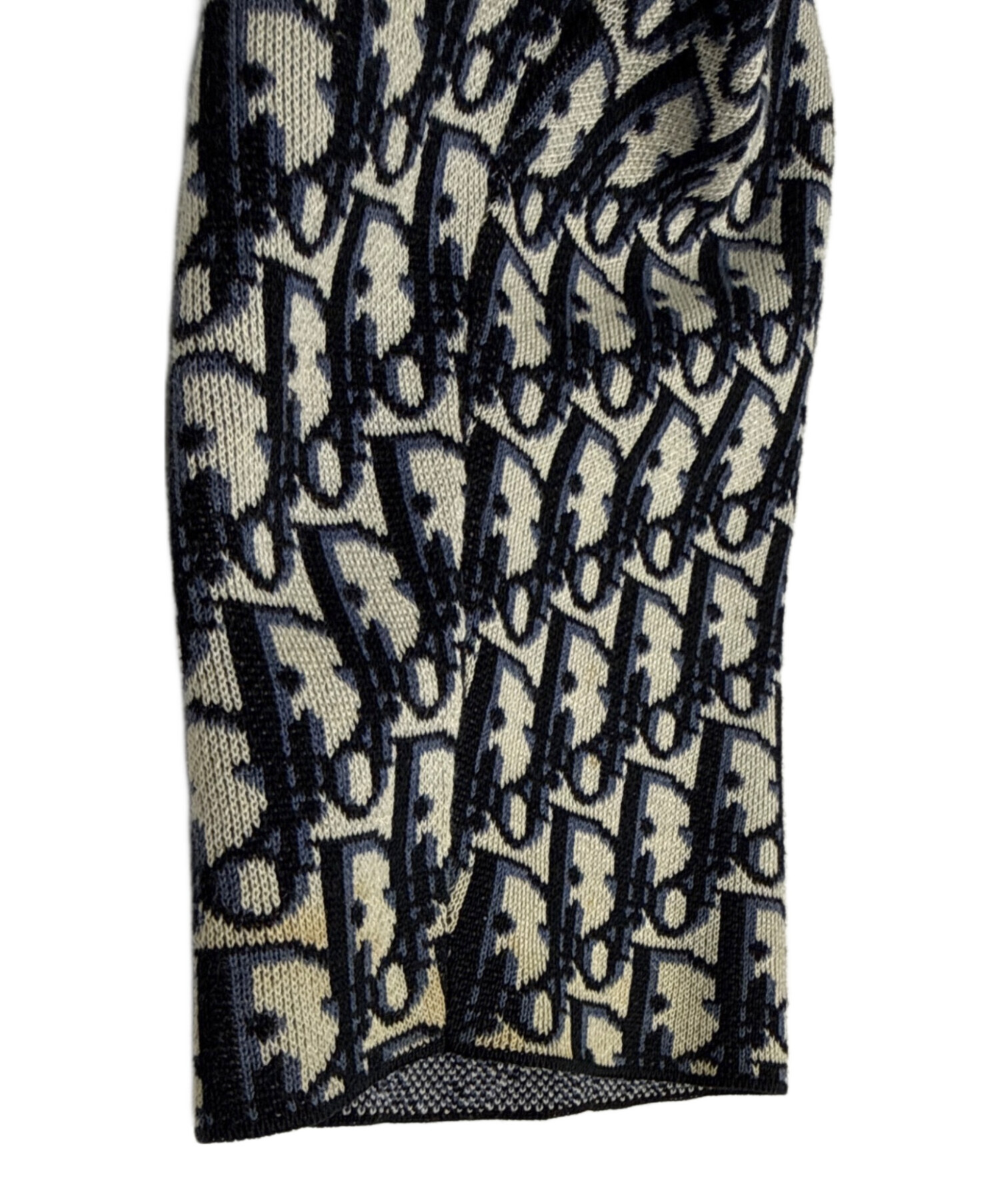 Christian Dior ネイビー スプラッター模様 長袖シャツ　ブラウス 中古・古着通販】Dior (ディオール) オブリーク総柄長袖シャツ