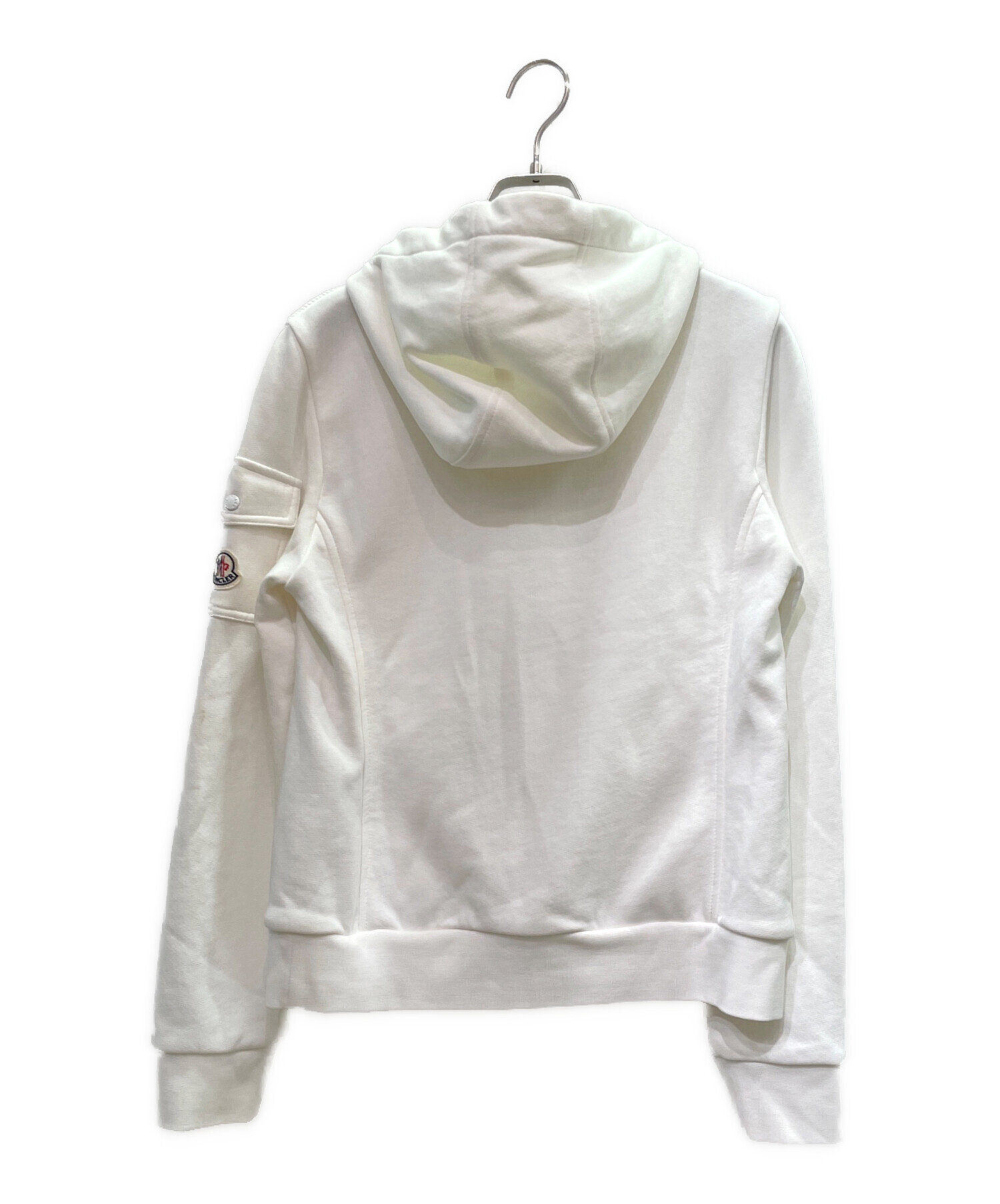 中古・古着通販】MONCLER (モンクレール) ダウン切替パーカー ホワイト 
