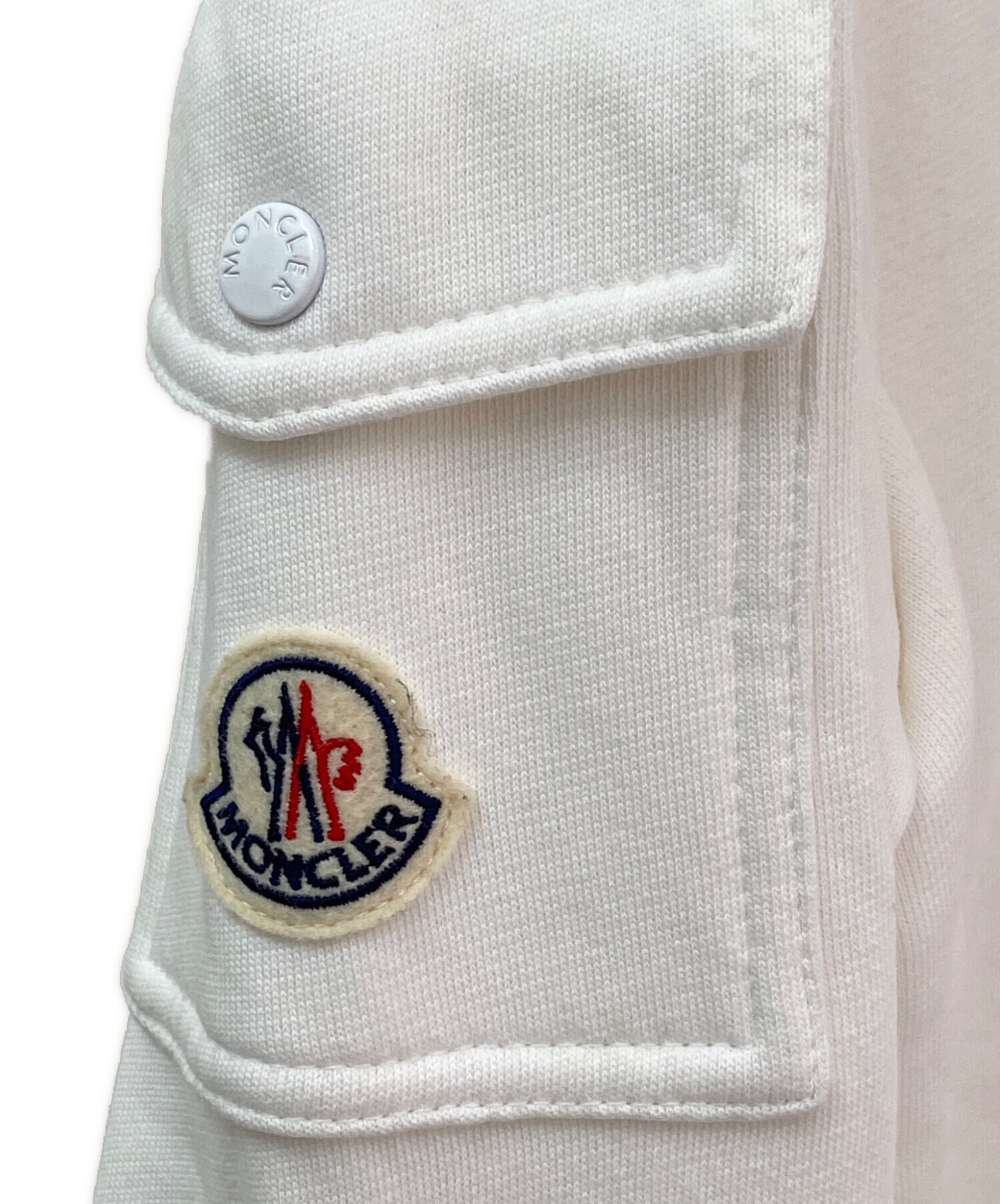 中古・古着通販】MONCLER (モンクレール) ダウン切替パーカー ホワイト