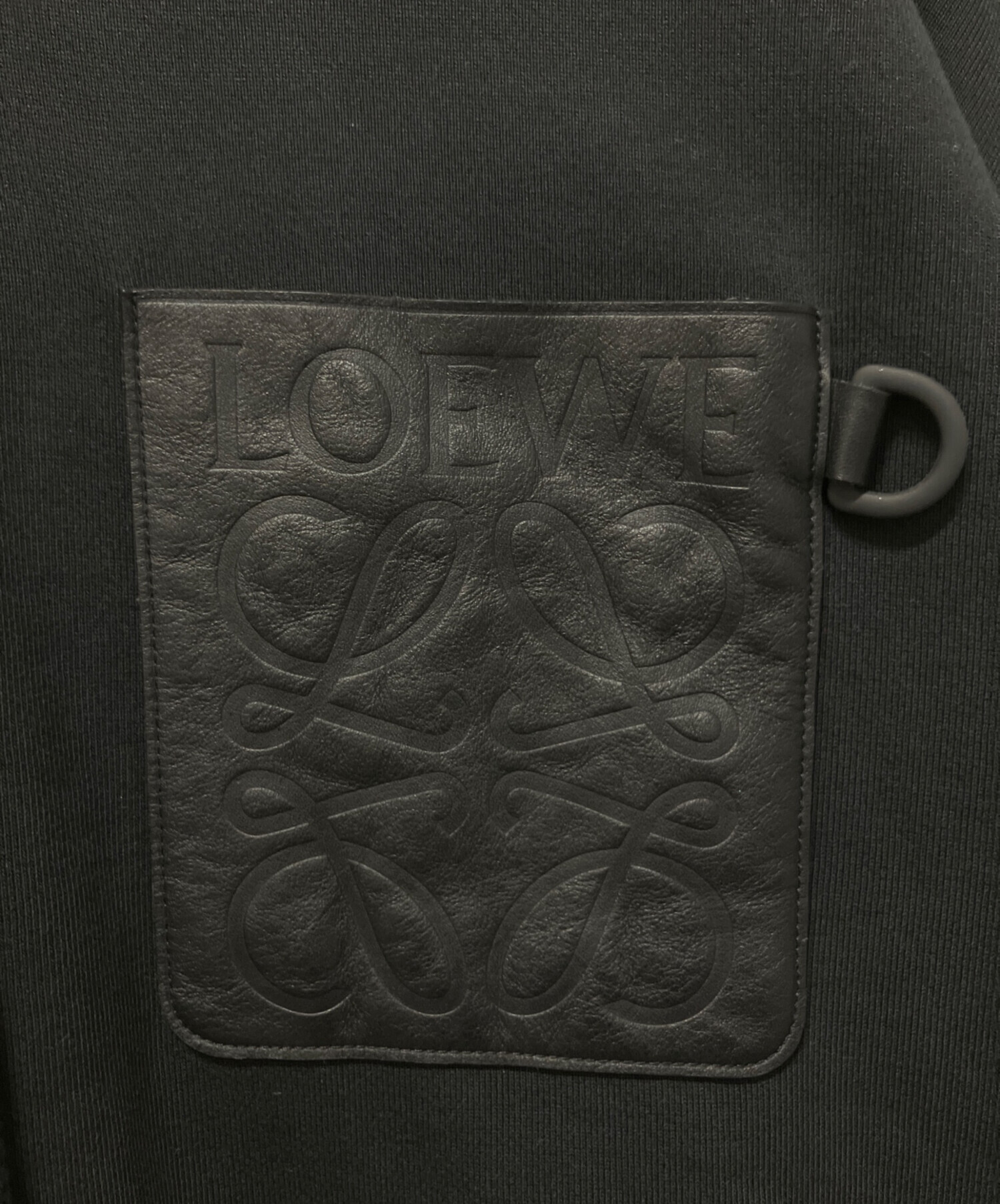 中古・古着通販】LOEWE (ロエベ) アナグラムレザーパーカー ブラック