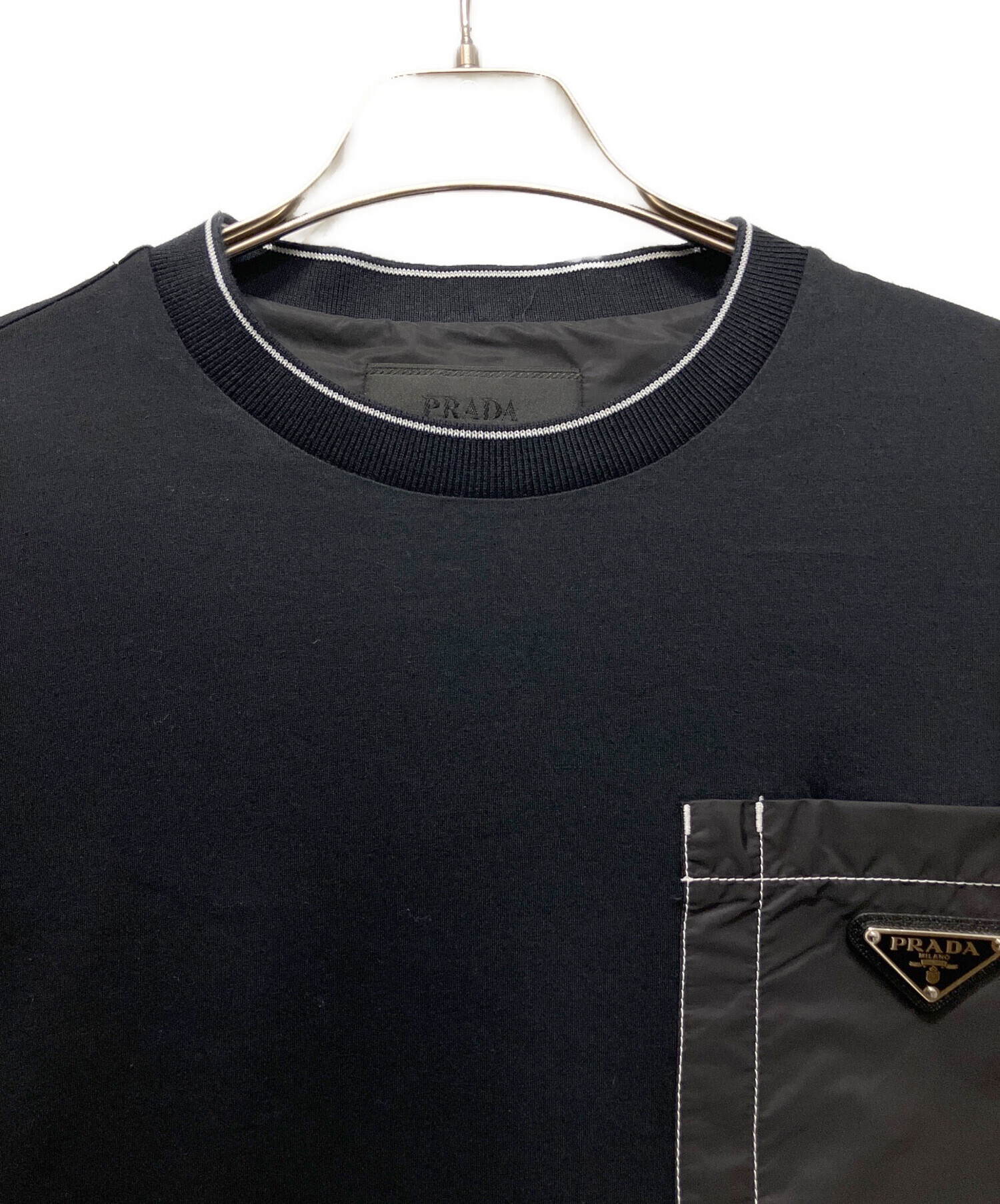 中古・古着通販】PRADA (プラダ) トライアングルロゴポケットTシャツ