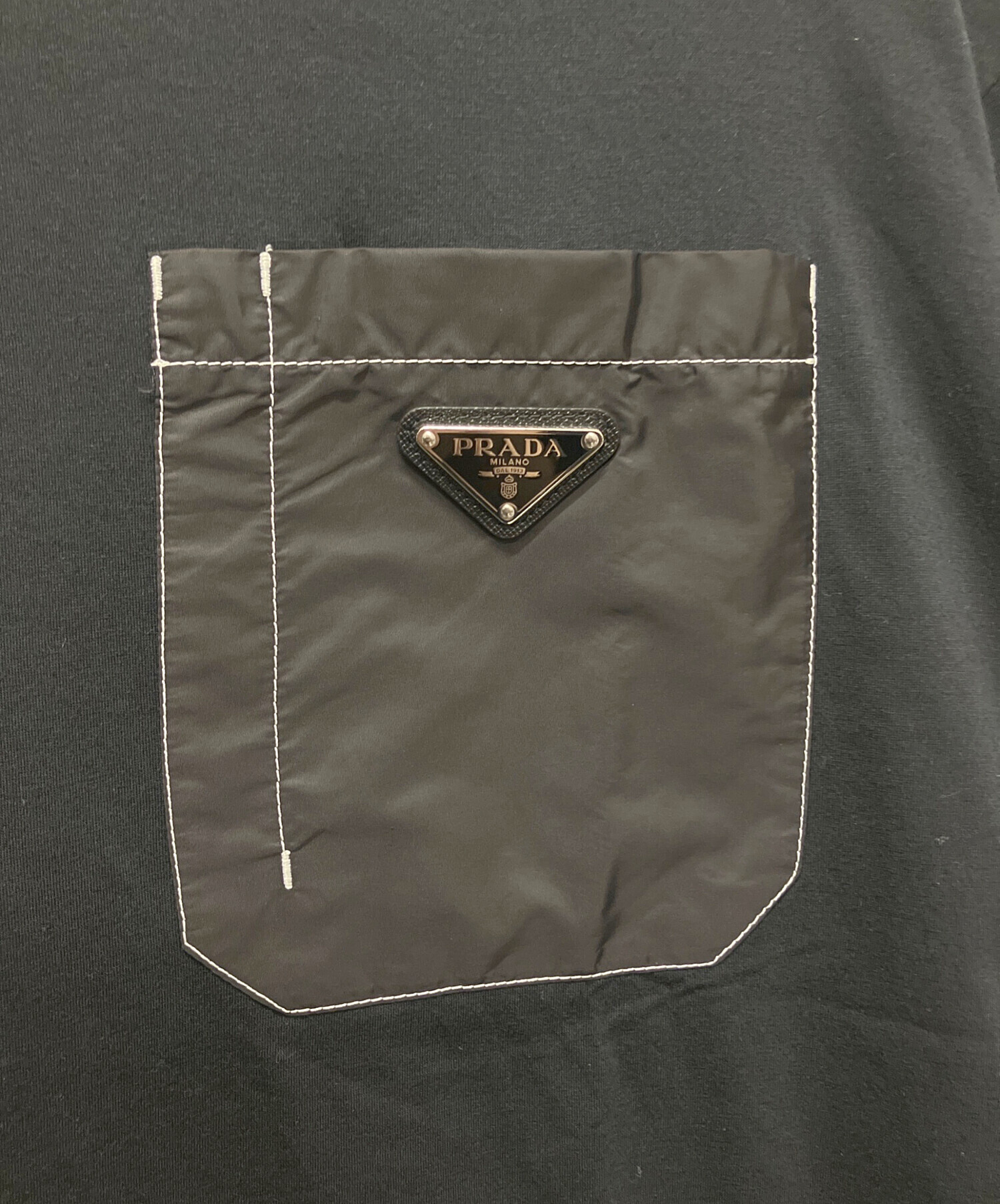 中古・古着通販】PRADA (プラダ) トライアングルロゴポケットTシャツ