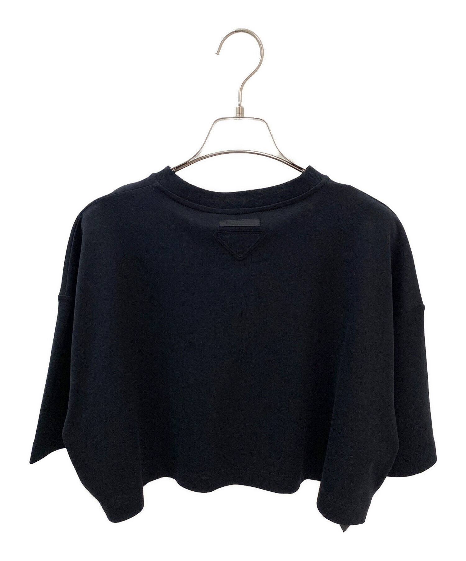 中古・古着通販】PRADA (プラダ) クロップドポケットTシャツ ブラック