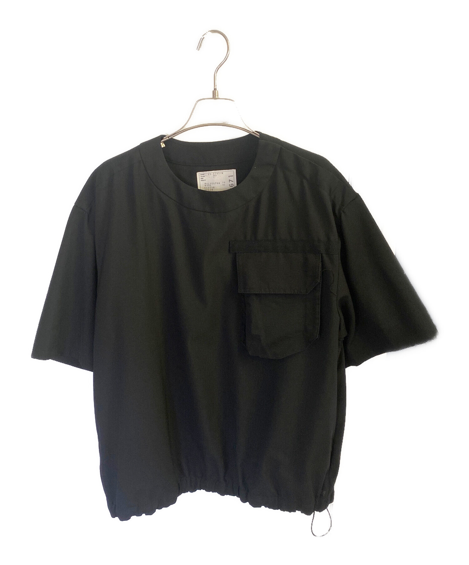 美品 25SS sacai サカイ Suiting Mix Shirt 半袖 シャツ 25-07944 サイズ3 ブラック レディース 古着 中古 USED sacai - 美品 25SS sacai サカイ Suiting Mix Shirt 半袖 シャツ 25