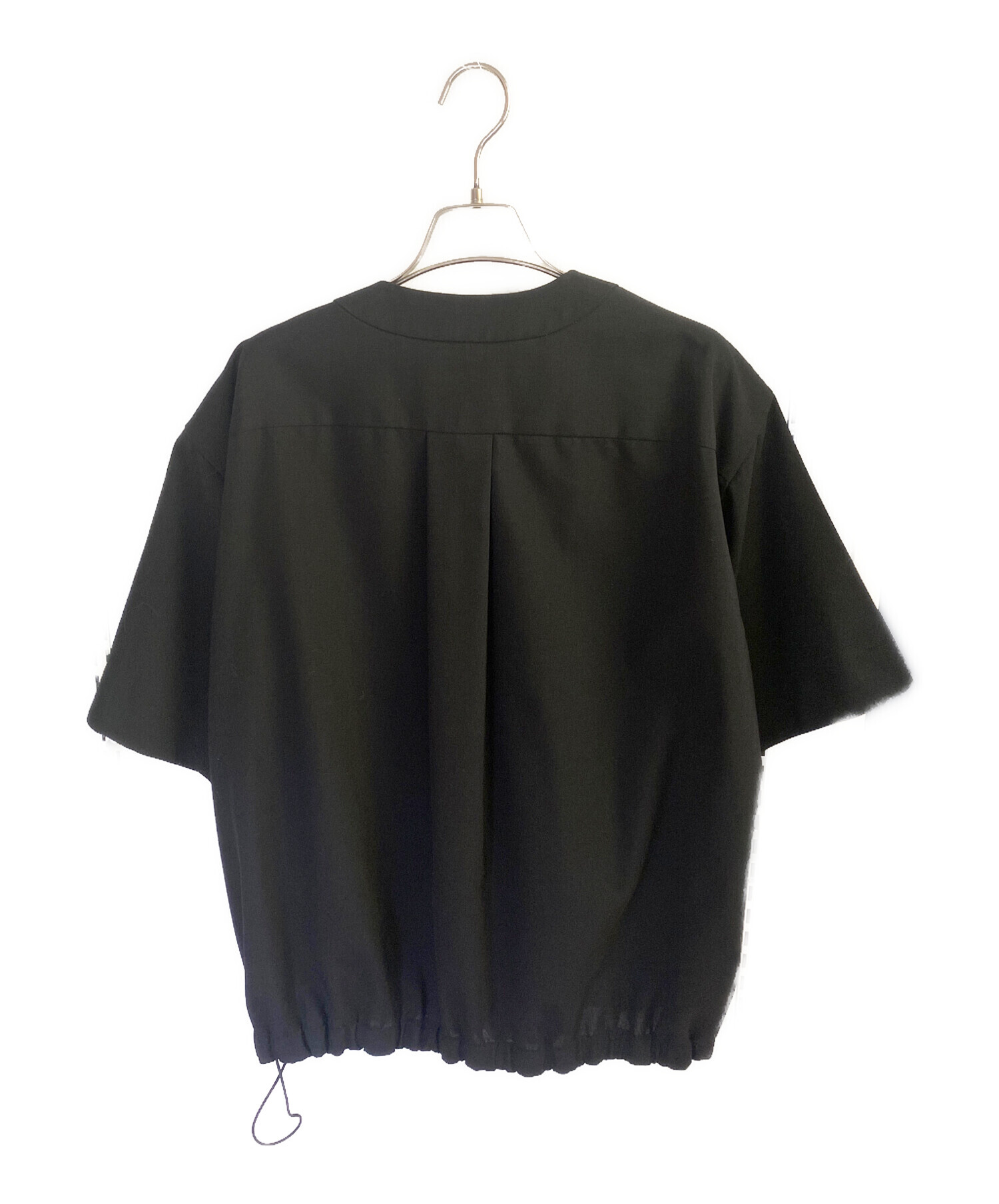 美品 25SS sacai サカイ Suiting Mix Shirt 半袖 シャツ 25-07944 サイズ3 ブラック レディース 古着 中古 USED sacai - 美品 25SS sacai サカイ Suiting Mix Shirt 半袖 シャツ 25