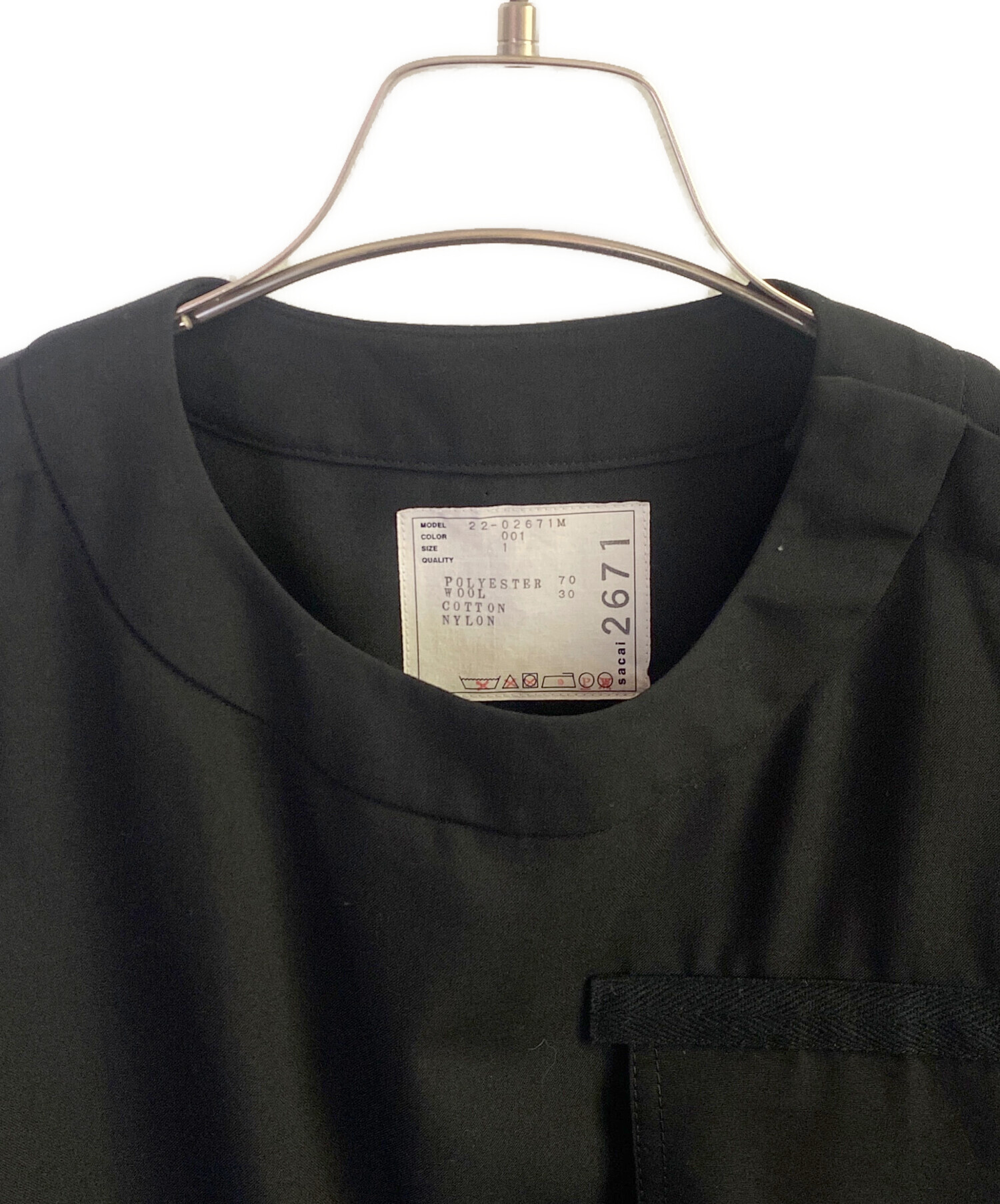 中古・古着通販】sacai (サカイ) Suiting Mix Pullover ブラック