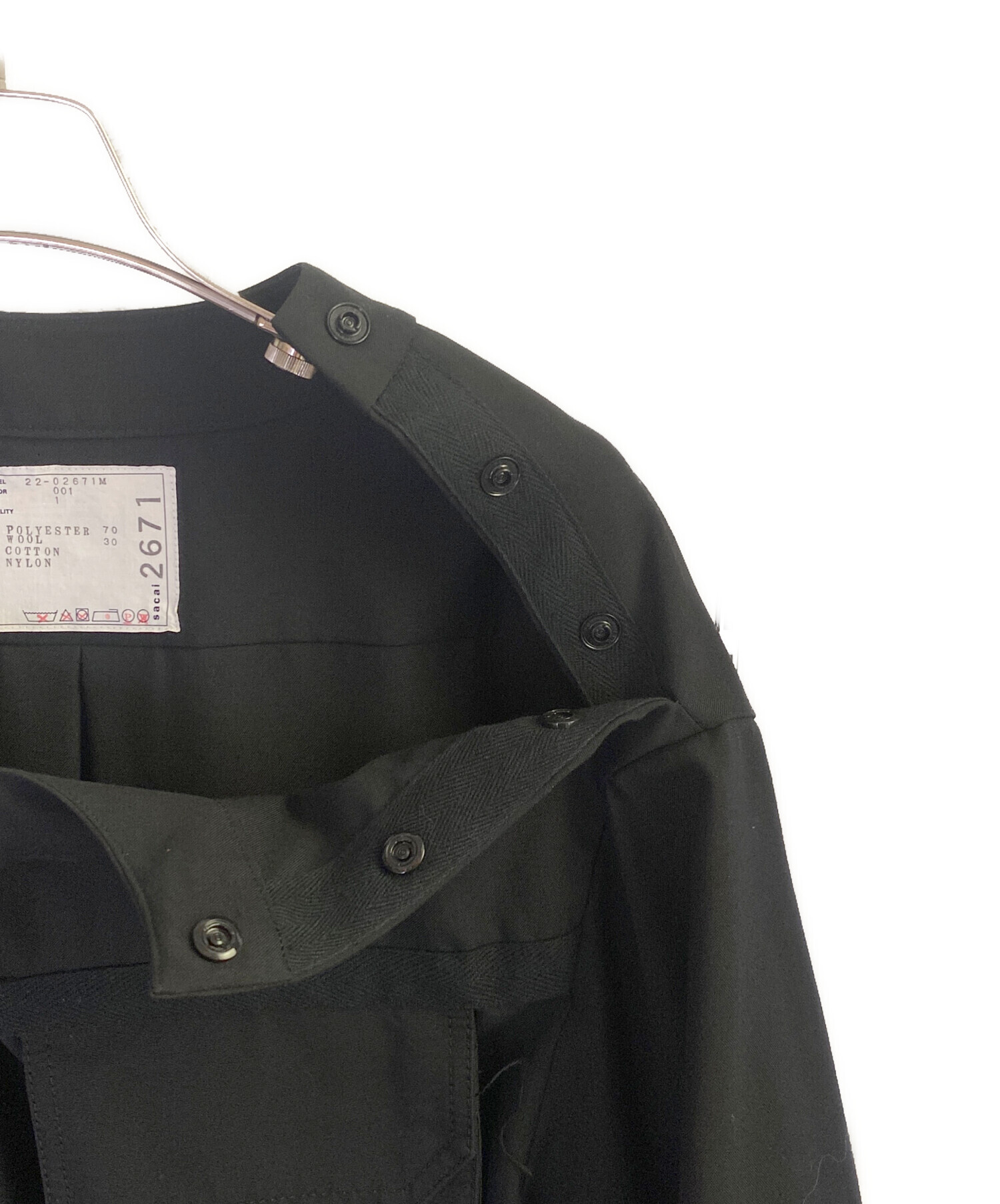 中古・古着通販】sacai (サカイ) Suiting Mix Pullover ブラック