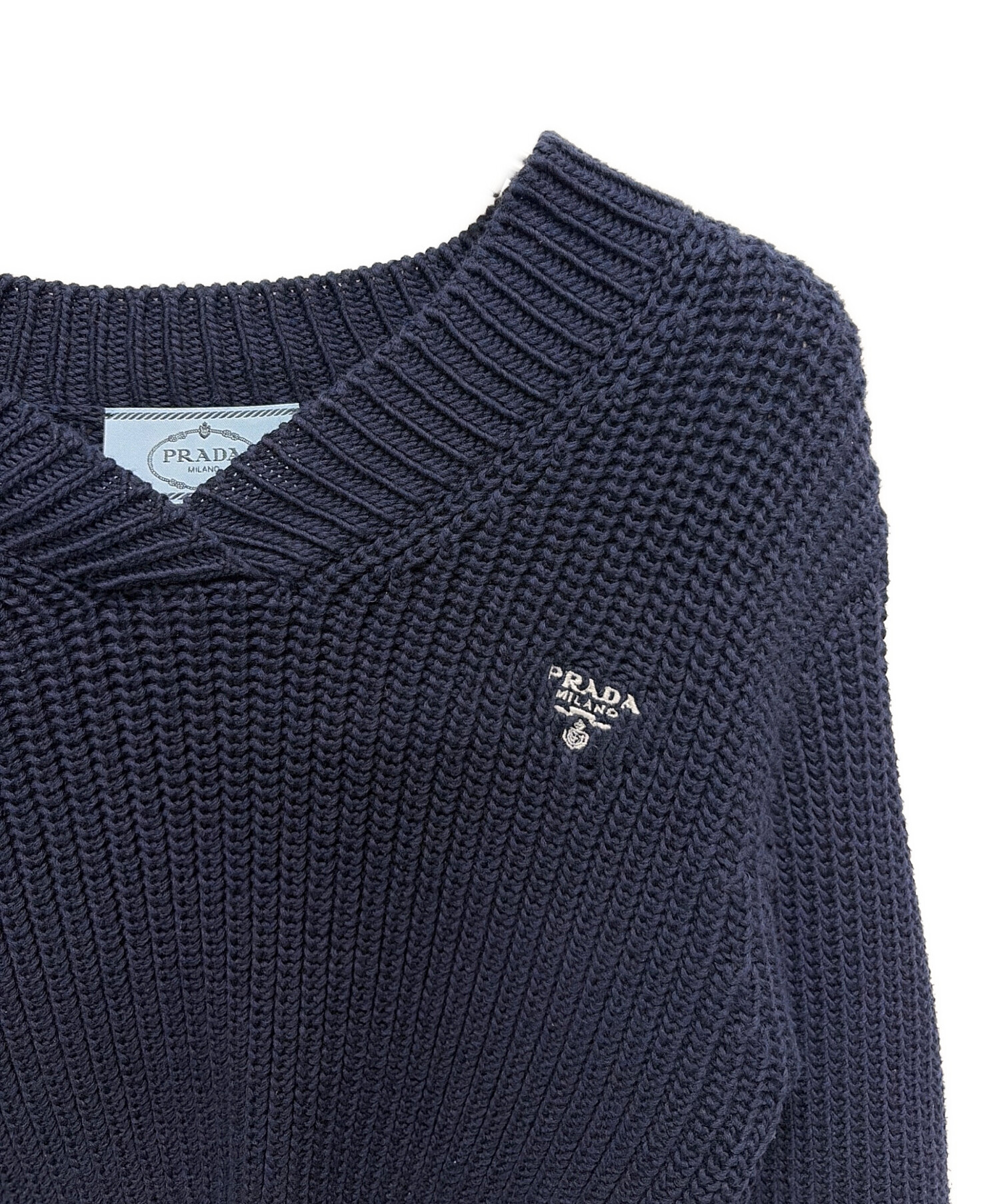 中古・古着通販】PRADA (プラダ) ロゴVネックニット P24R1G S221 1082
