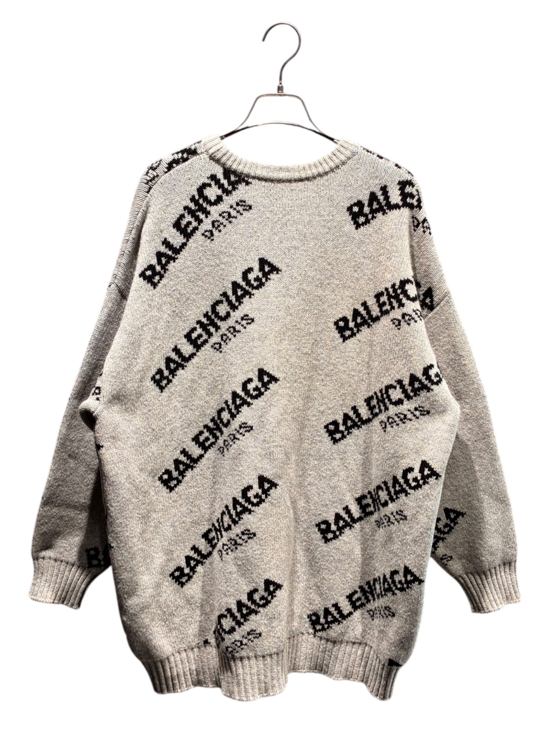 中古・古着通販】BALENCIAGA (バレンシアガ) オールオーバーロゴニット