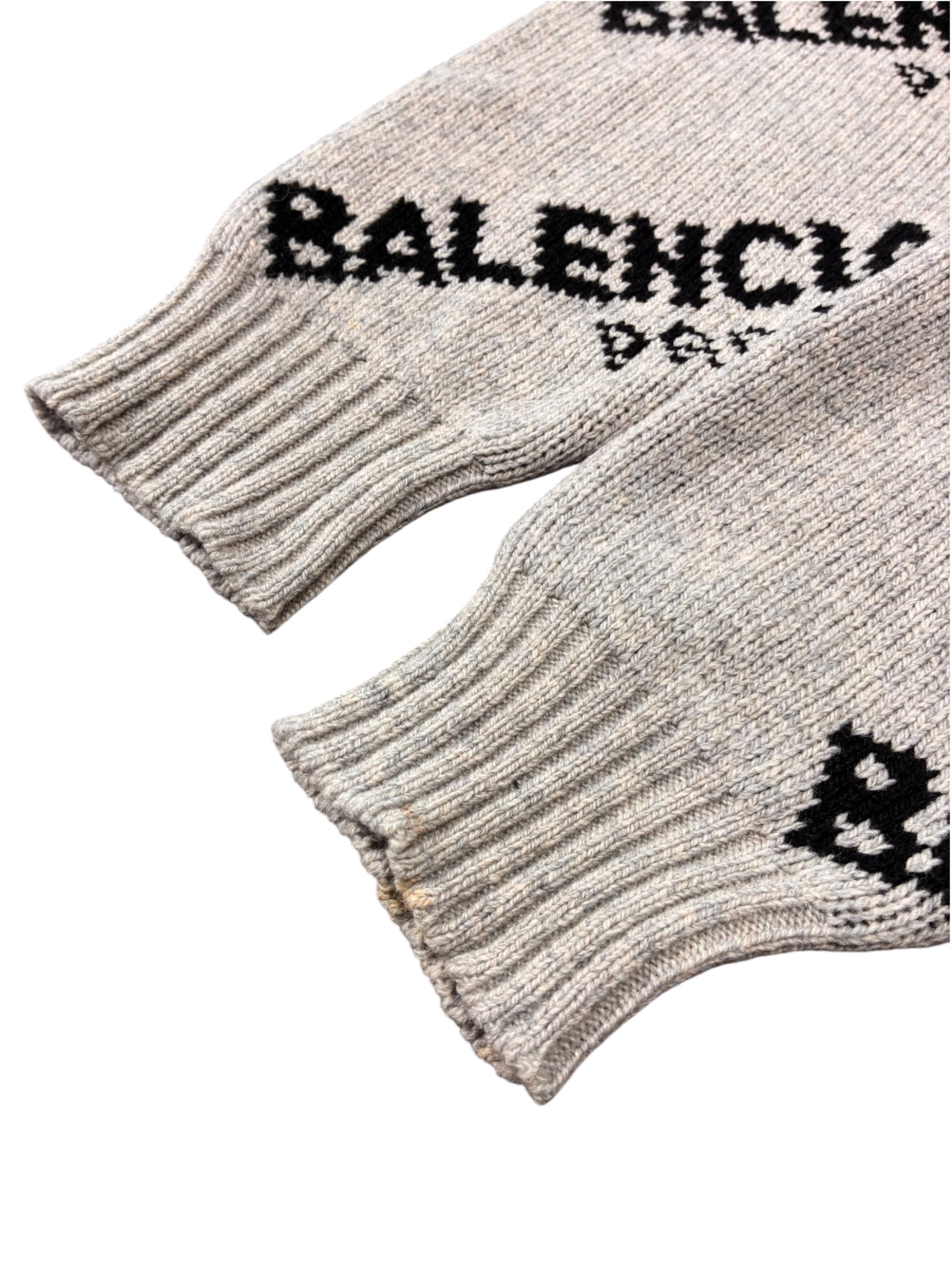 中古・古着通販】BALENCIAGA (バレンシアガ) オールオーバーロゴニット