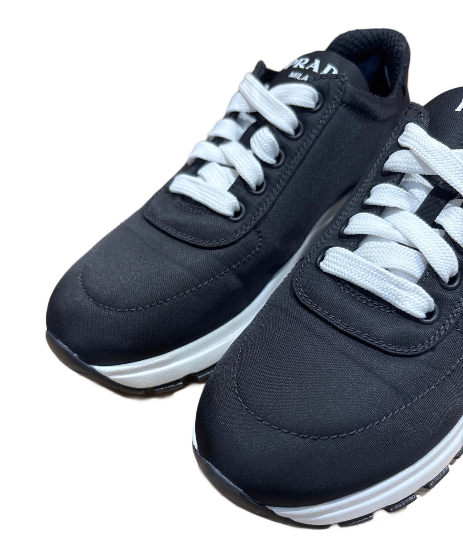 中古・古着通販】PRADA (プラダ) ナイロンサイドロゴスニーカー