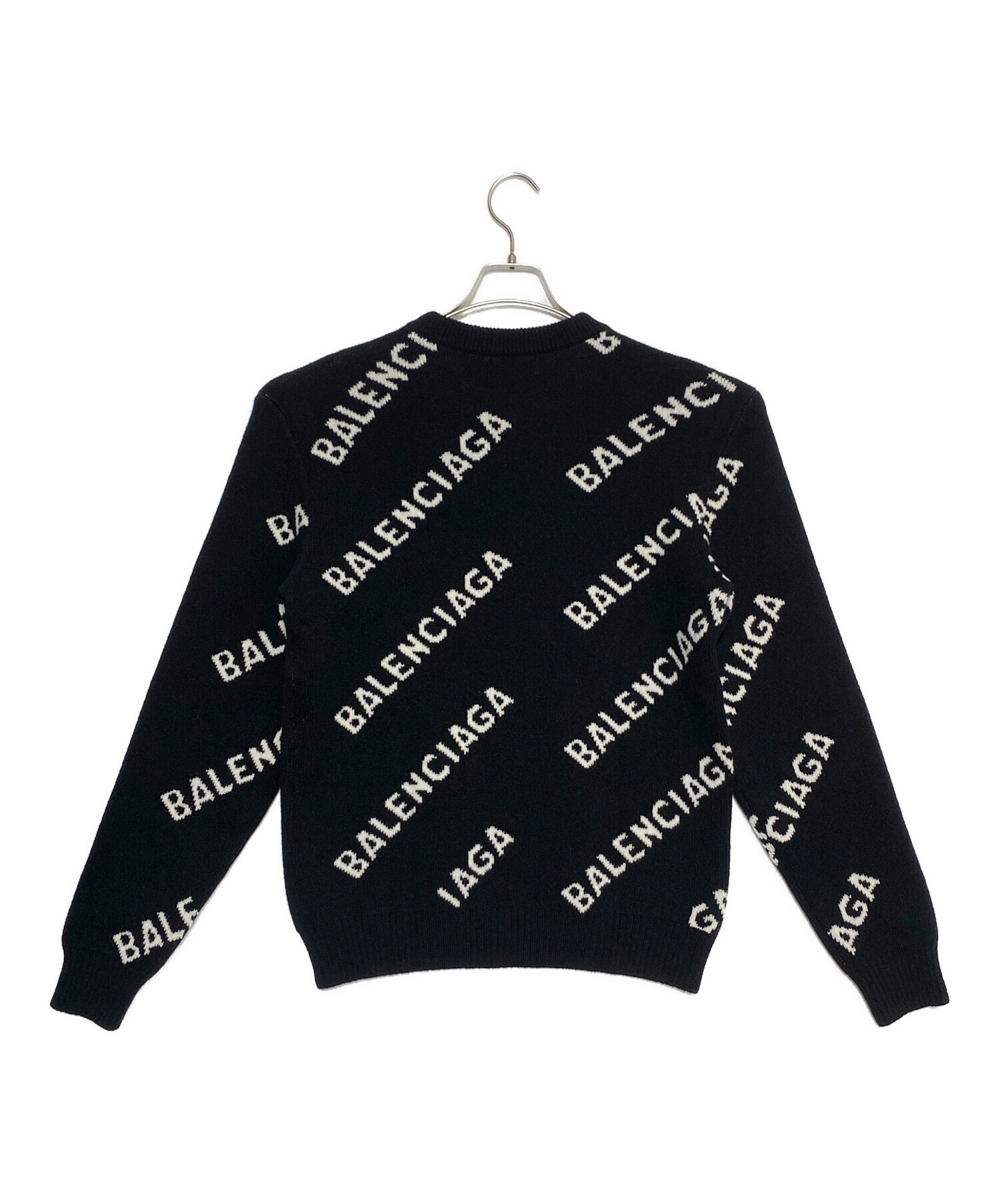 中古・古着通販】BALENCIAGA (バレンシアガ) オールオーバーロゴニット