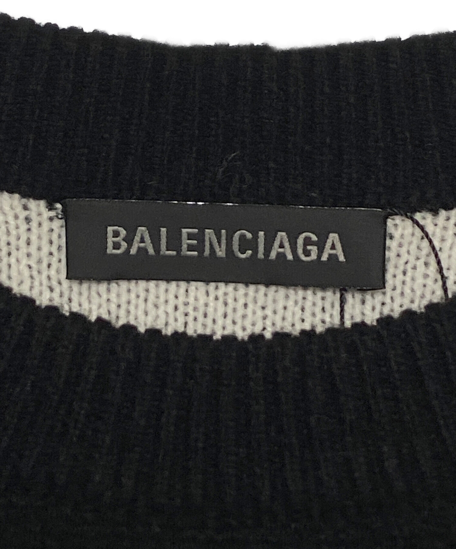 中古・古着通販】BALENCIAGA (バレンシアガ) オールオーバーロゴニット 中古・古着通販】BALENCIAGA (バレンシアガ) オールオーバーロゴニット