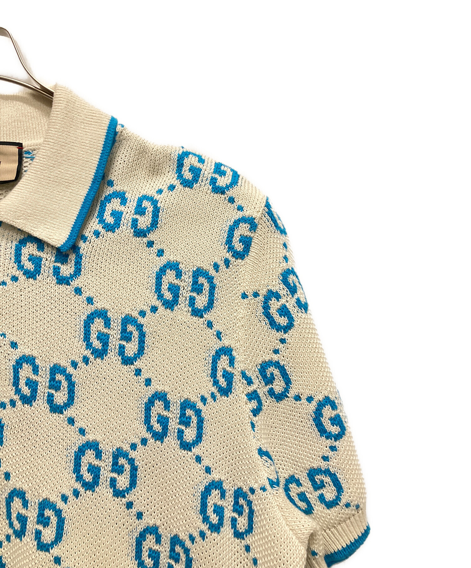 中古・古着通販】GUCCI (グッチ) GUCCI GG Logo Knit Polo Shirt/GG