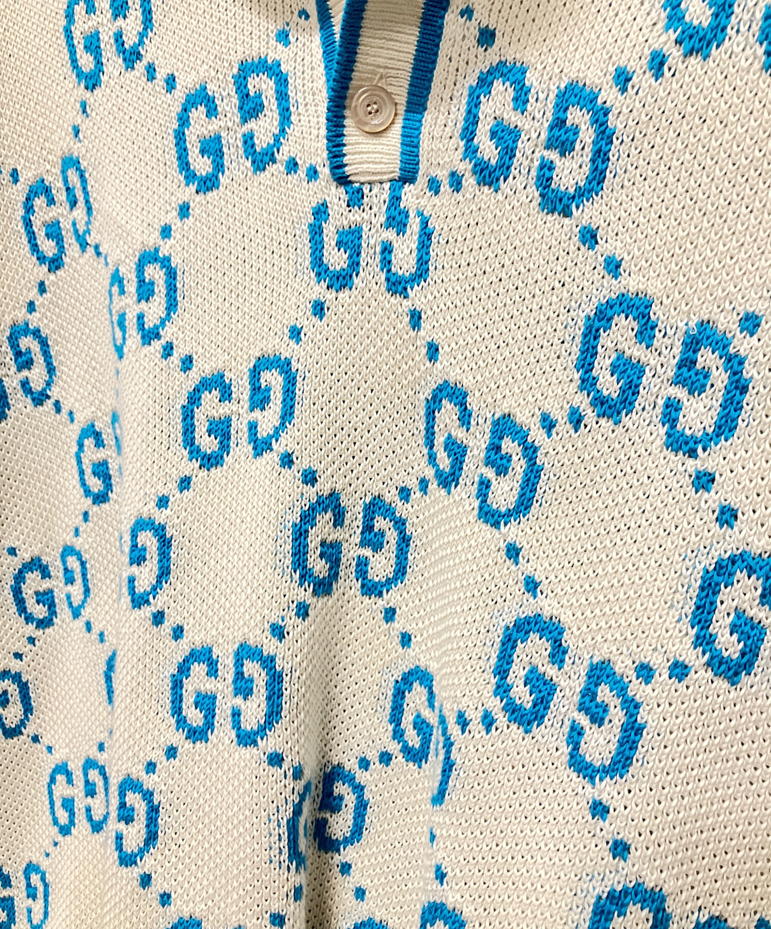 中古・古着通販】GUCCI (グッチ) GUCCI GG Logo Knit Polo Shirt/GG