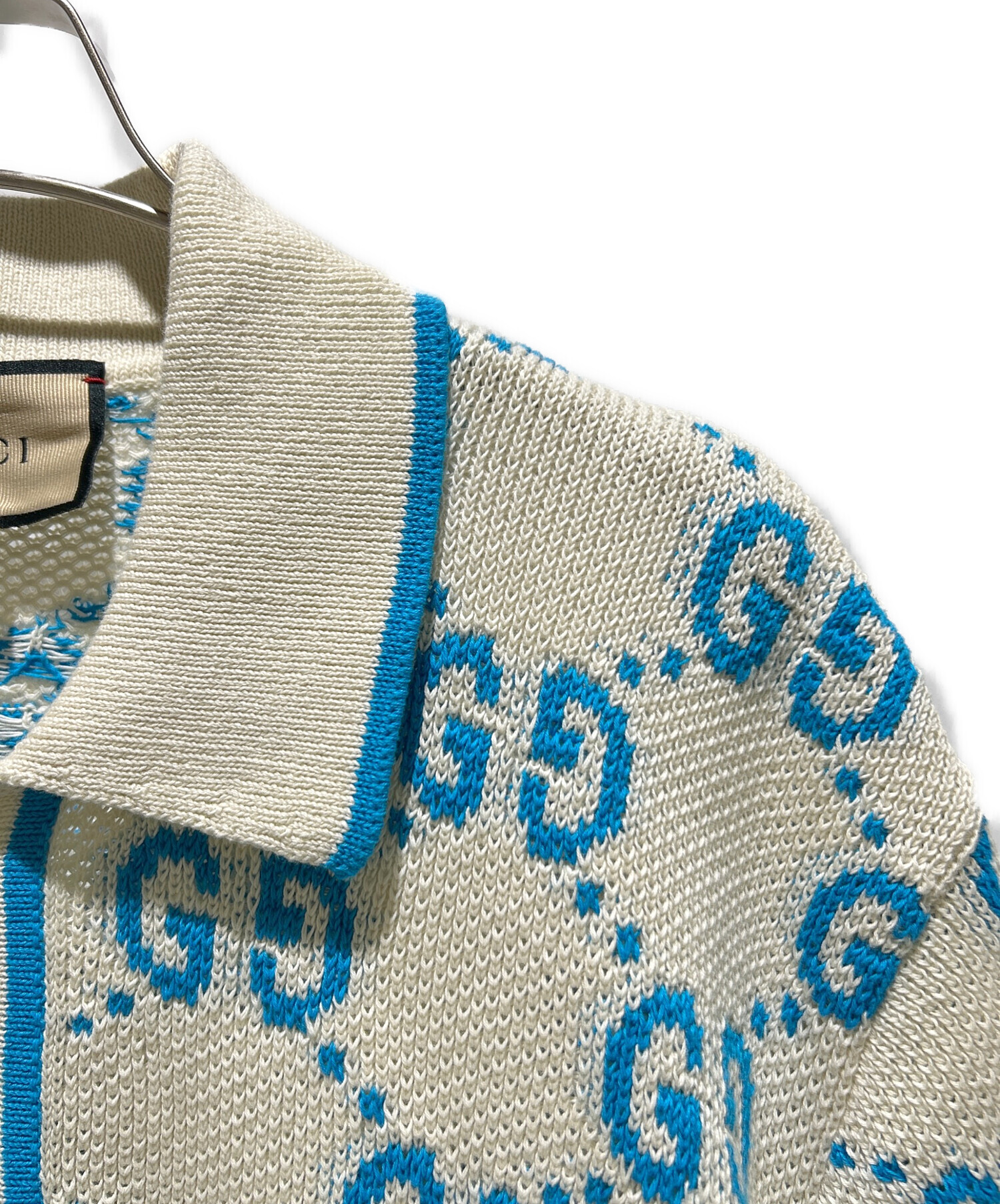 GUCCI GGロゴ ニットポロシャツ 中古・古着通販】GUCCI (グッチ) GUCCI GG Logo Knit Polo Shirt/GG