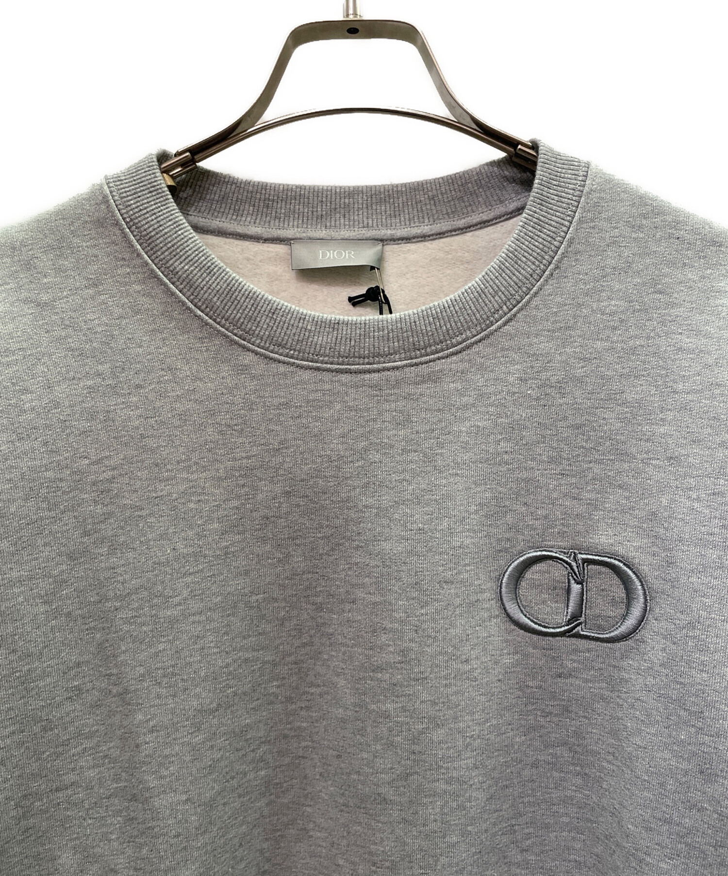 【極美品】ディオール CD Icon刺繍 スウェットシャツ グレー XXL 中古・古着通販】Dior (ディオール) アイコンスウェット ライトグレー