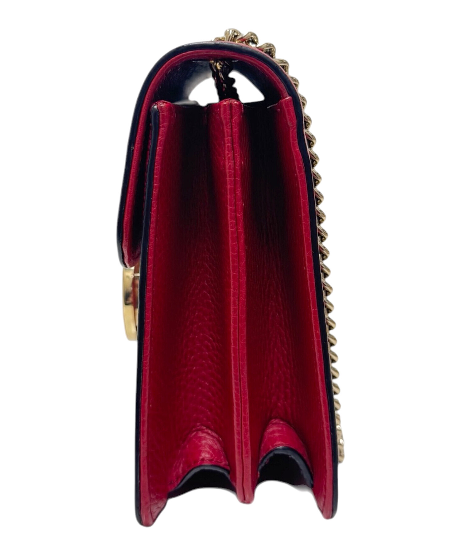 1306904-1 GUCCI/グッチ インターロッキングG チェーンショルダーバッグ 510304 ブラック GG ゴールド金具 レディース【他サイト併売品】 GUCCI - グッチ GUCCI インターロッキングGチェーンバッグ 510304