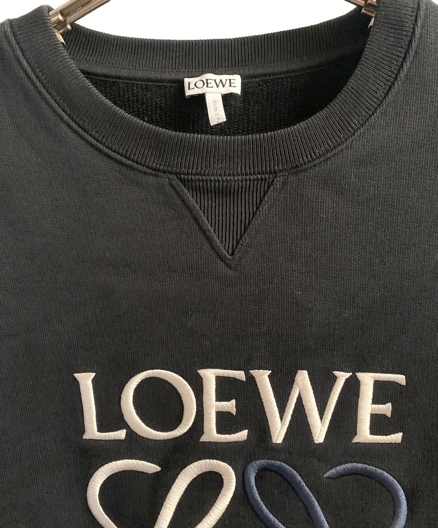 中古・古着通販】LOEWE (ロエベ) アナグラムロゴスウェット ブラック