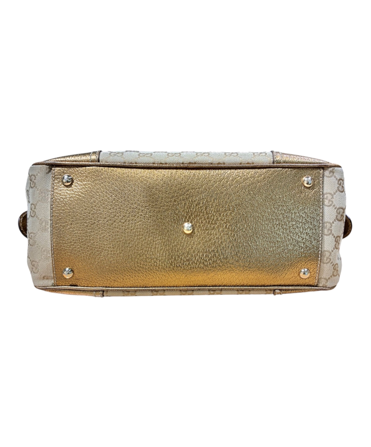 グッチ GUCCI ボストンバッグ エナメル　ゴールド系 中古・古着通販】GUCCI (グッチ) プリンシーミニボストンバッグ