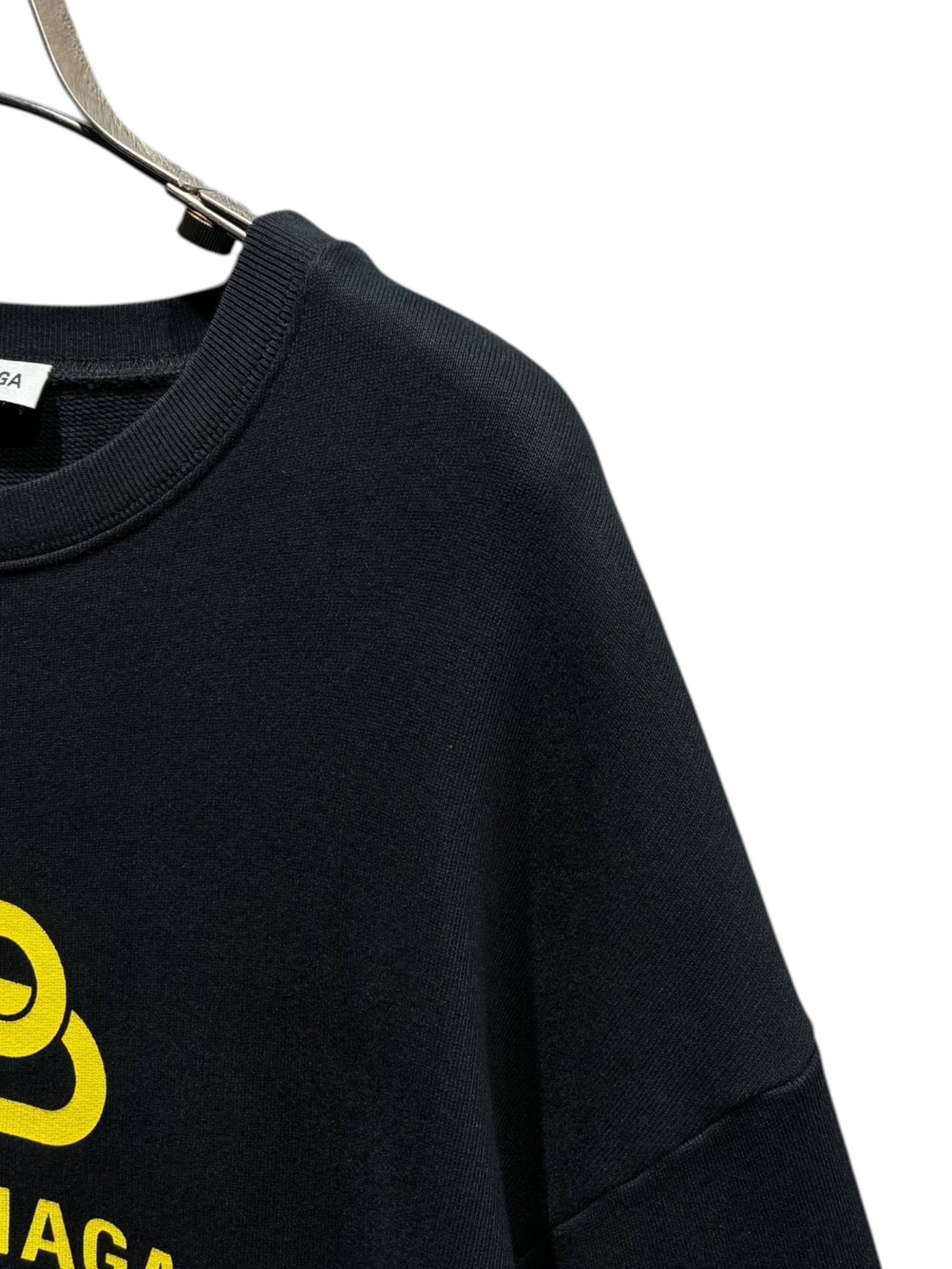 BALENCIAGA ピクセルロゴ スウェット 中古・古着通販】BALENCIAGA (バレンシアガ) ロゴスウェット ブラック