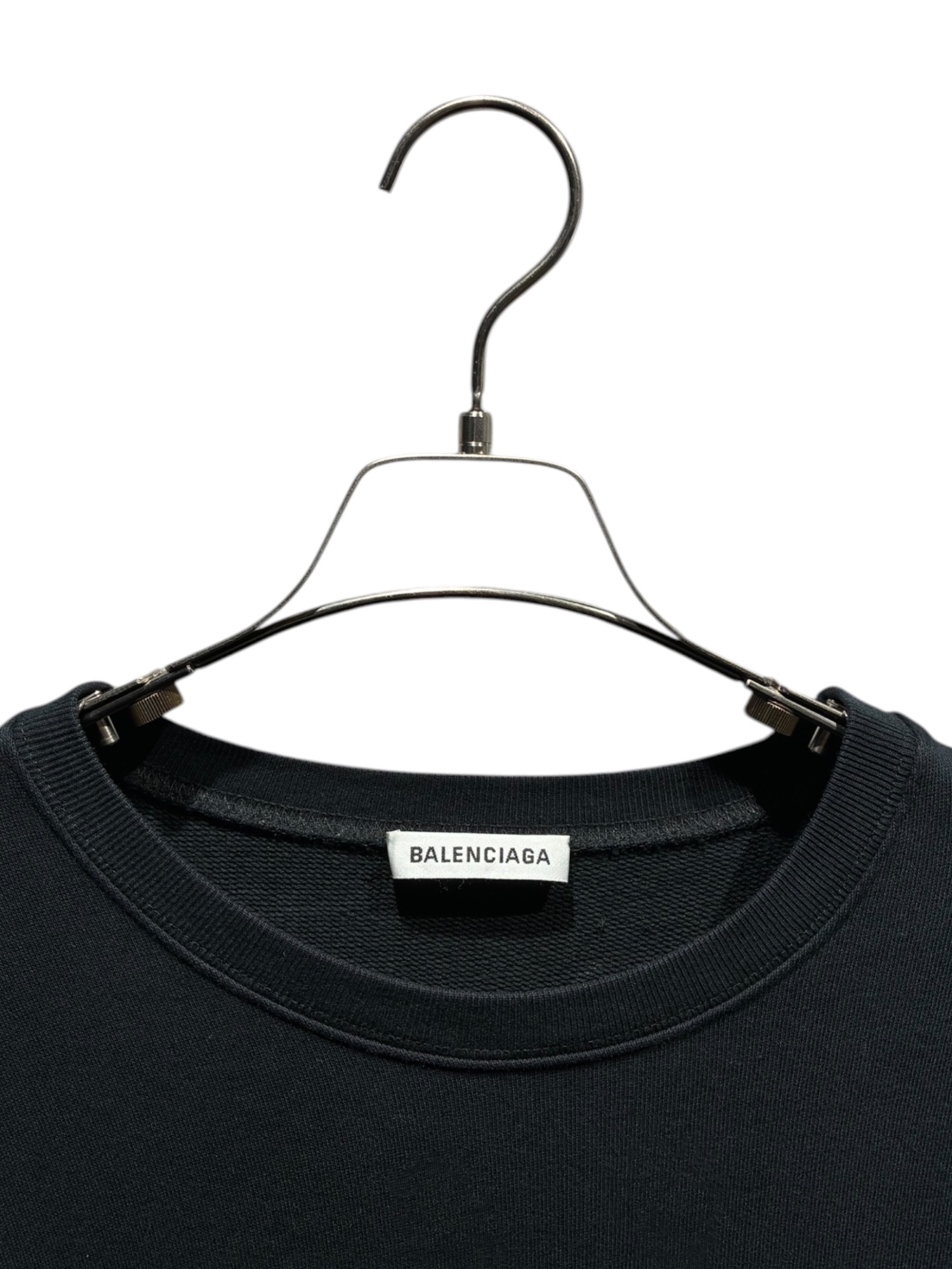 中古・古着通販】BALENCIAGA (バレンシアガ) ロゴスウェット ブラック